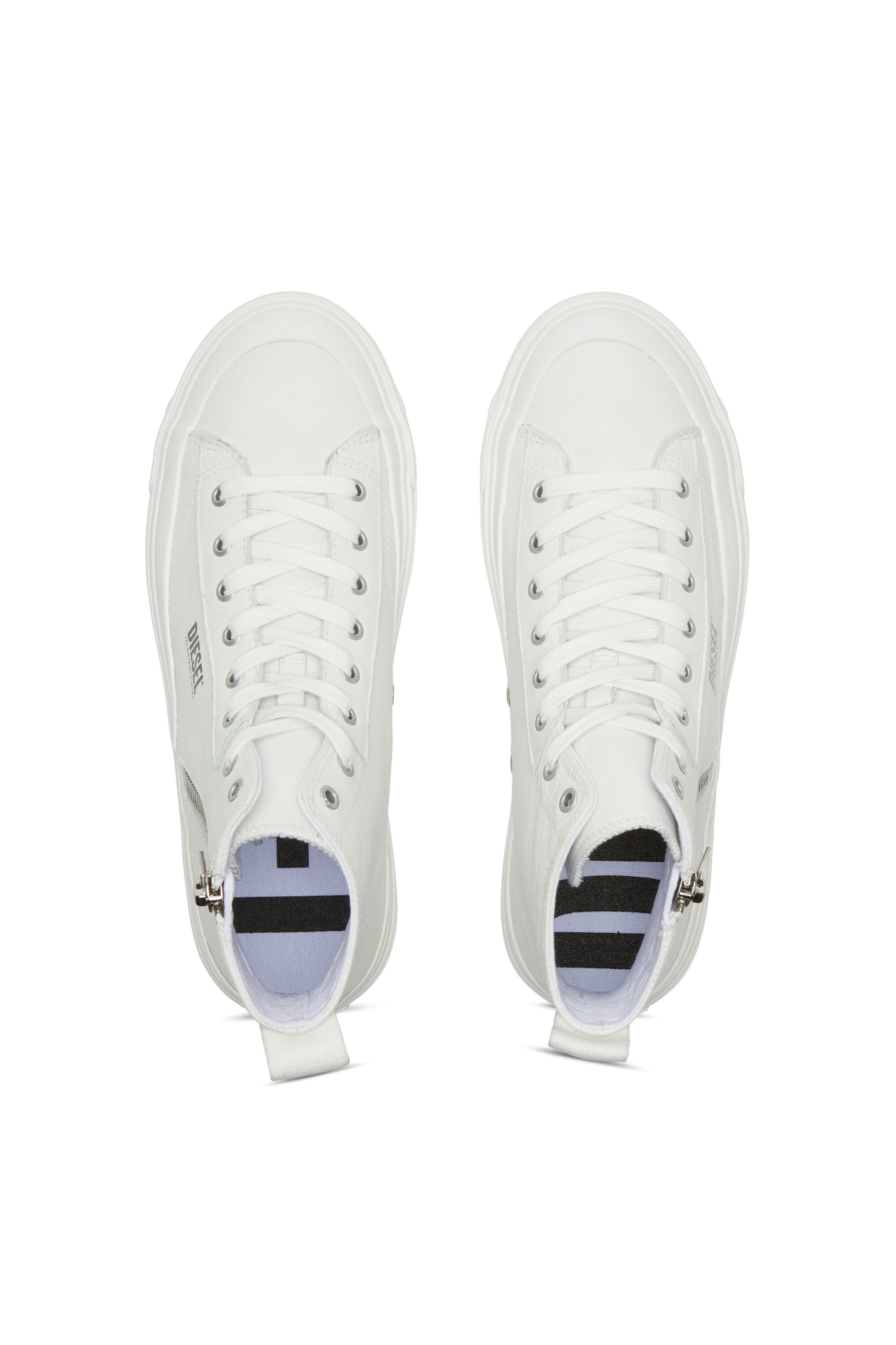 S Athos Dv Mid Zapatillas altas con cremallera lateral Hombre Blanco Diesel