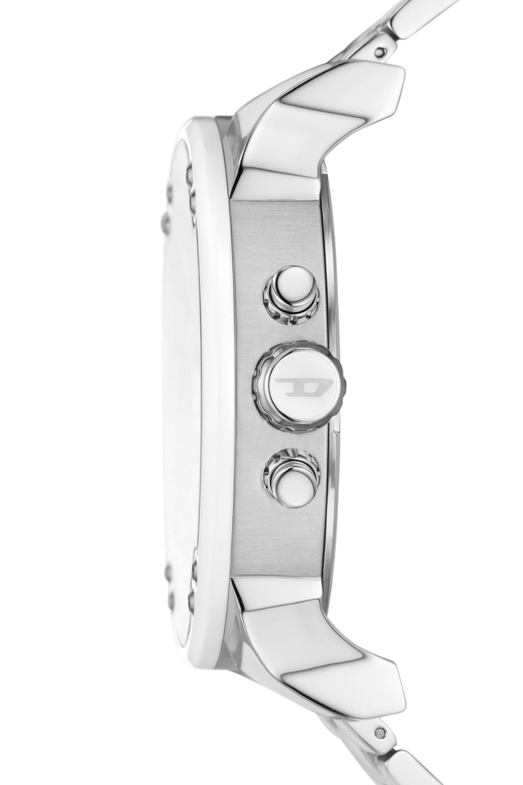 Reloj Mr. Daddy 2.0 blanco y de acero inoxidable Hombre Plateado Diesel