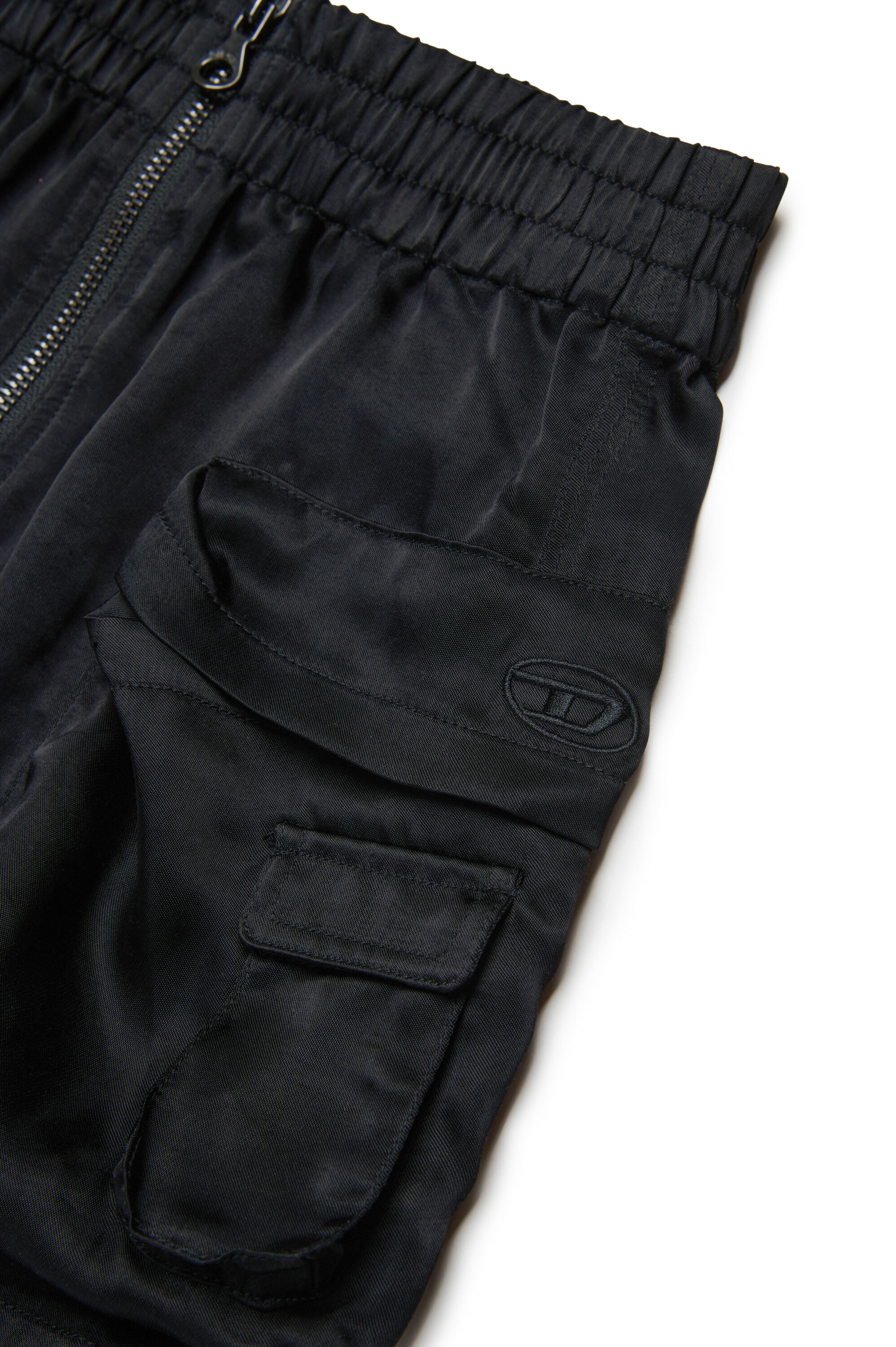 Diesel - GOMIRTYS, Falda cargo brillante Mujer in Negro - 4