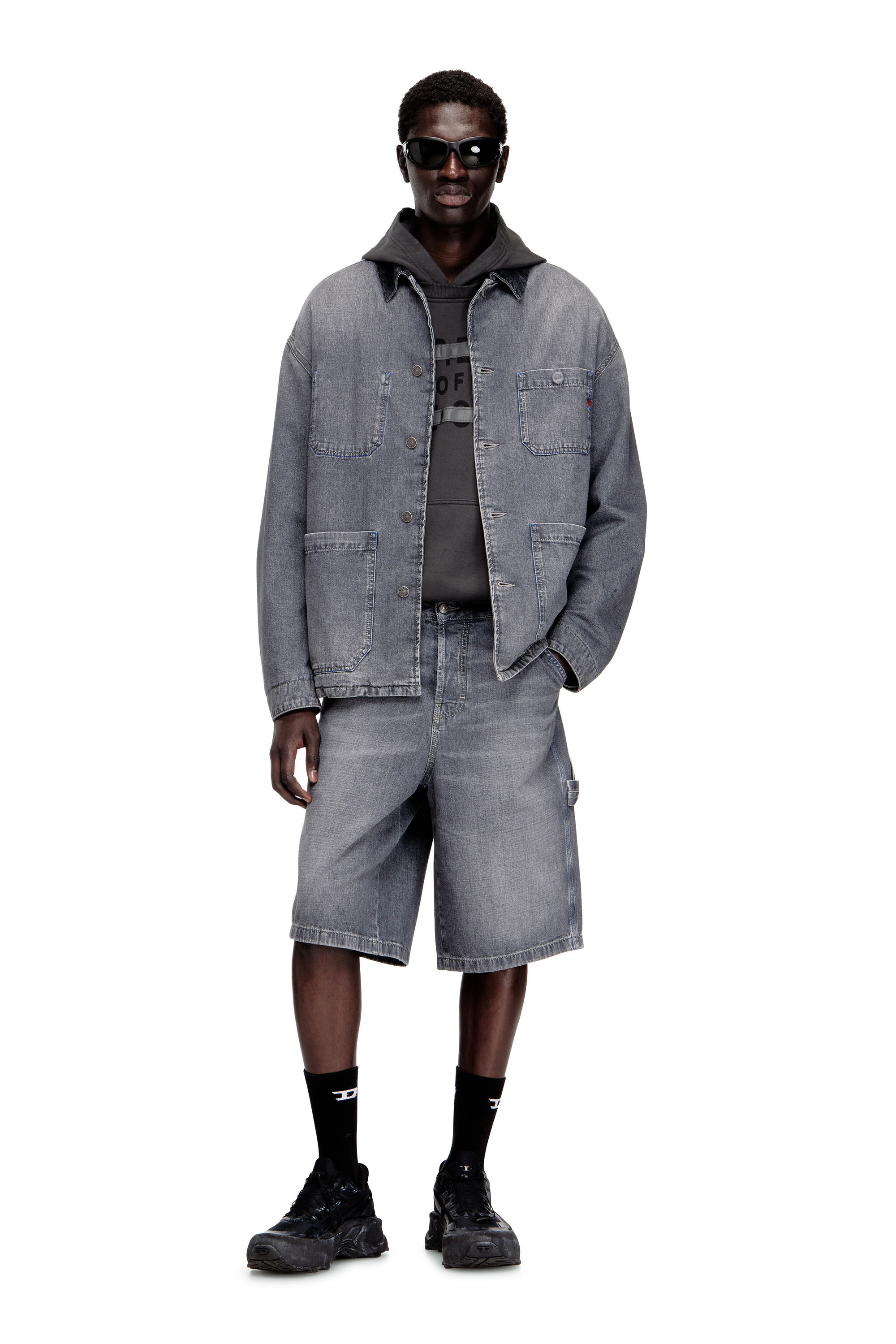 Diesel - SKM-D-TENNIS-CREW-17,5, Pack de tres calcetines de algod&oacute;n con logo por toda la prenda Hombre in Multicolor - 2