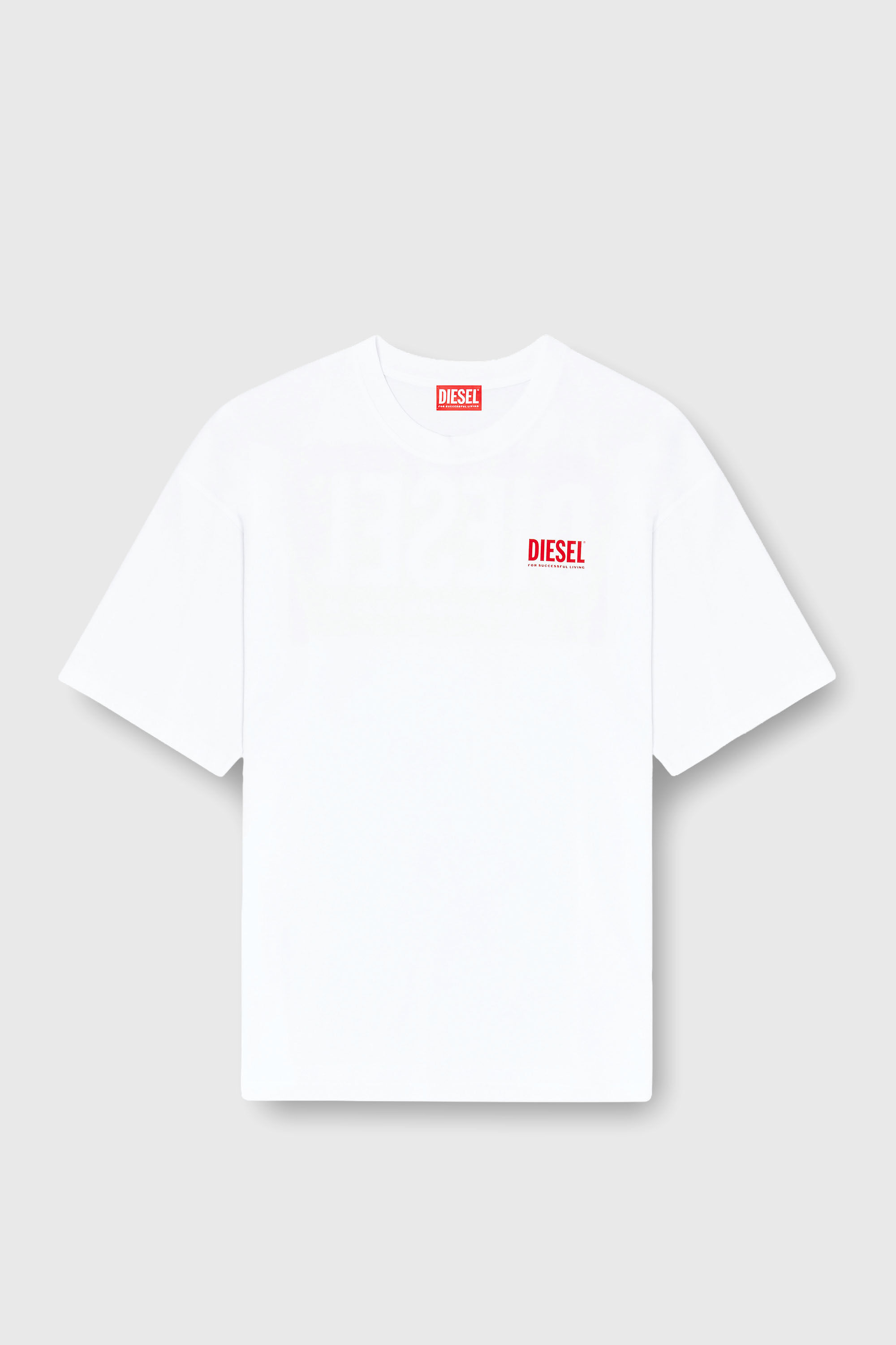 Diesel - T-BOXT-BISK, Camiseta de algod&oacute;n con estampado Diesel Biscotto Hombre in Blanco - 2