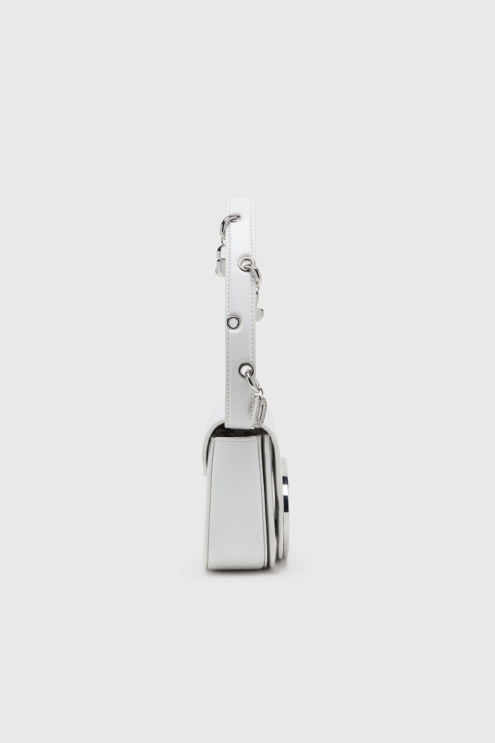 Diesel - 1DR, Woman's 1DR -Iconic shoulder bag in leather with handle charms in White - 4