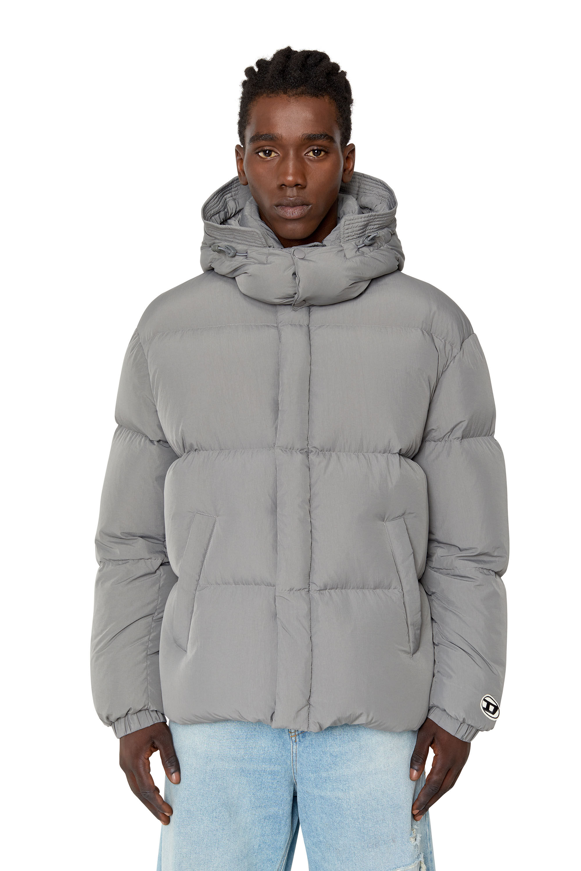 Diesel - W-ROLF-NW, Chaqueta de plumas real down de Polygiene ViralOff® Hombre in Gris - 3