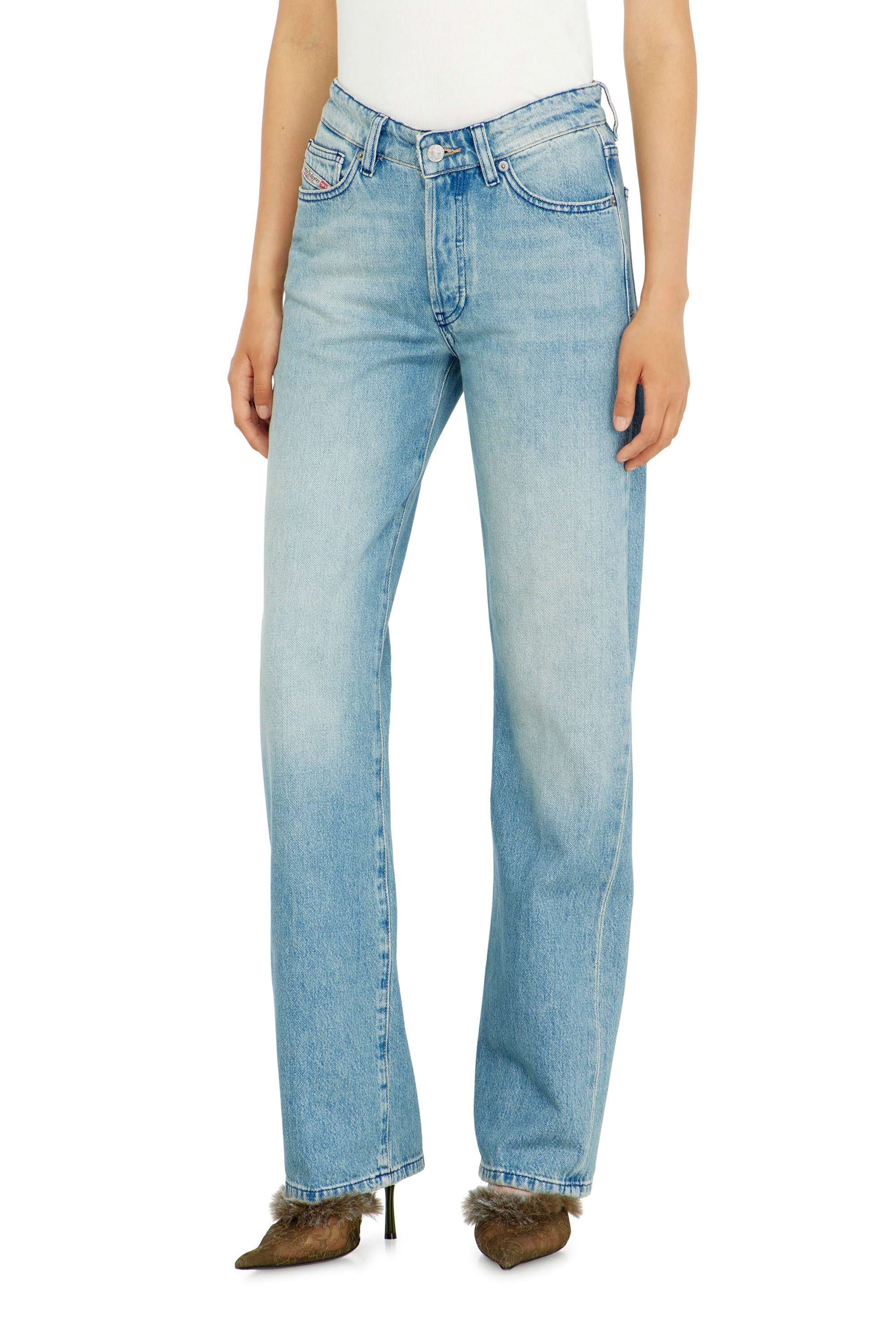 Diesel - Regular Jeans 1971 D-Sent 0BEBF Mujer, Azul Claro - 4