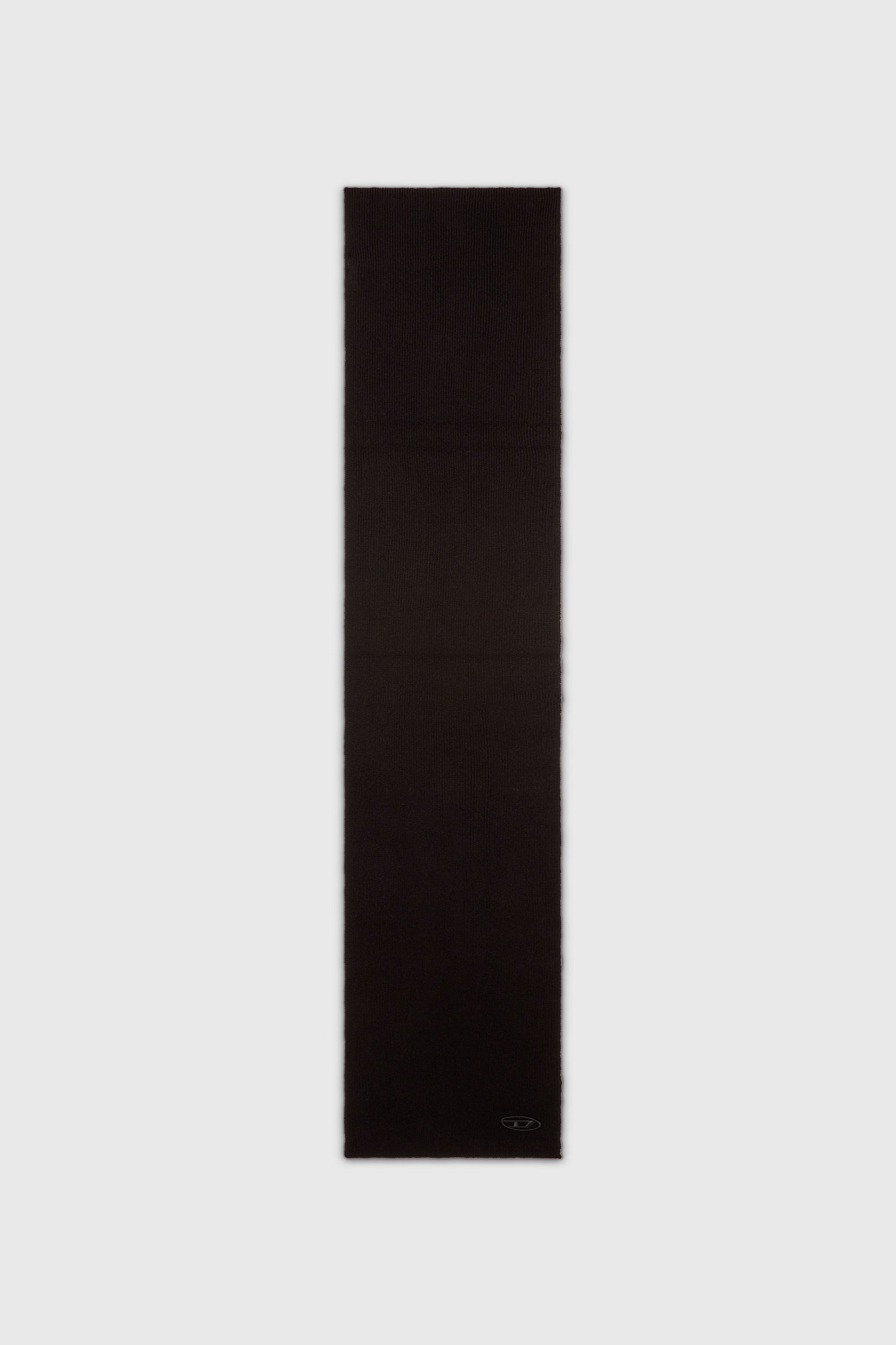 Diesel - K-CODER SCARF, Bufanda en canal&eacute; de mezcla de lana Unisex in Negro - 2