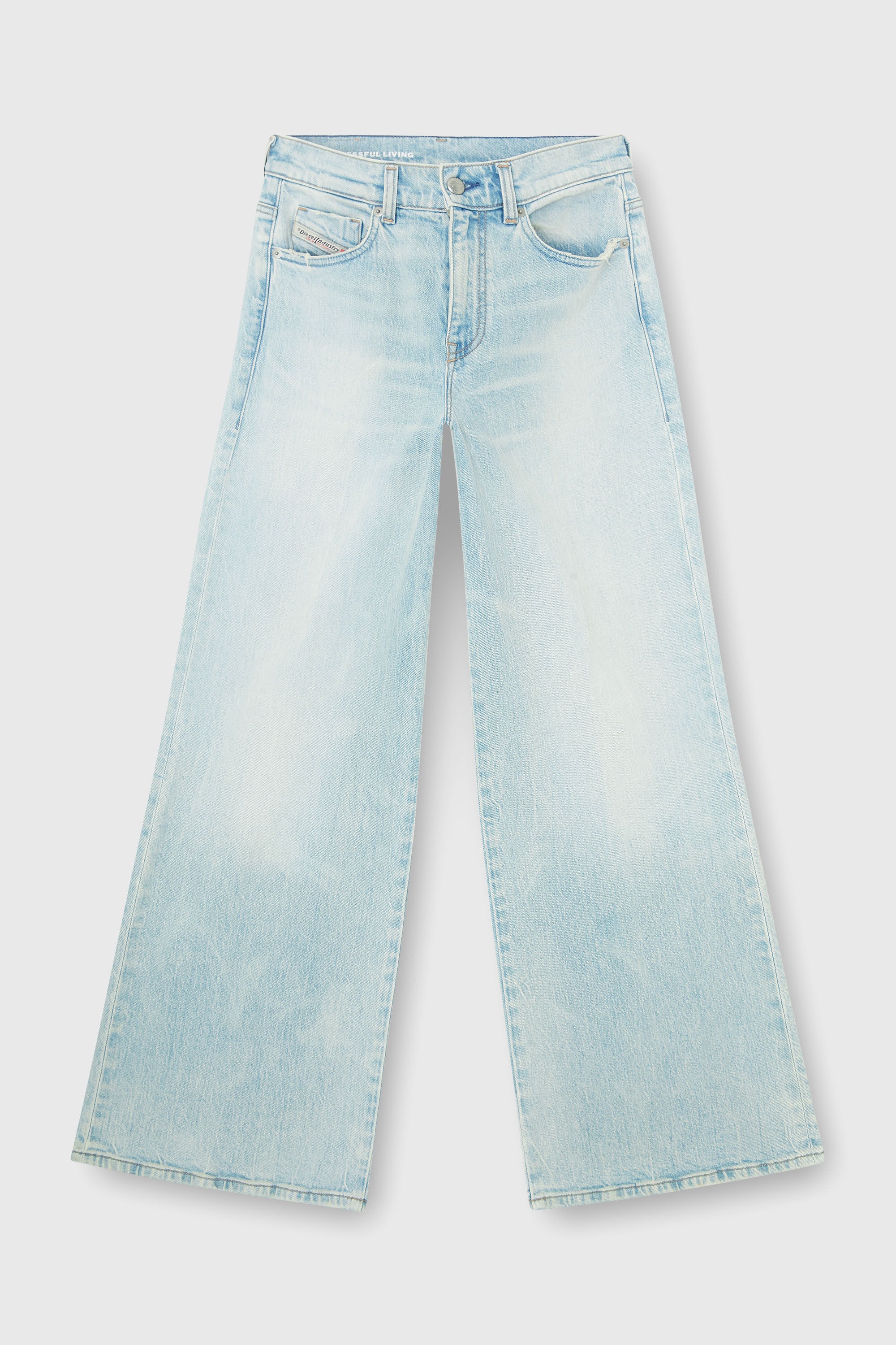 Diesel - Flare Jeans 1978 D-Akemi 0KBBX Mujer, Azul Claro - 6