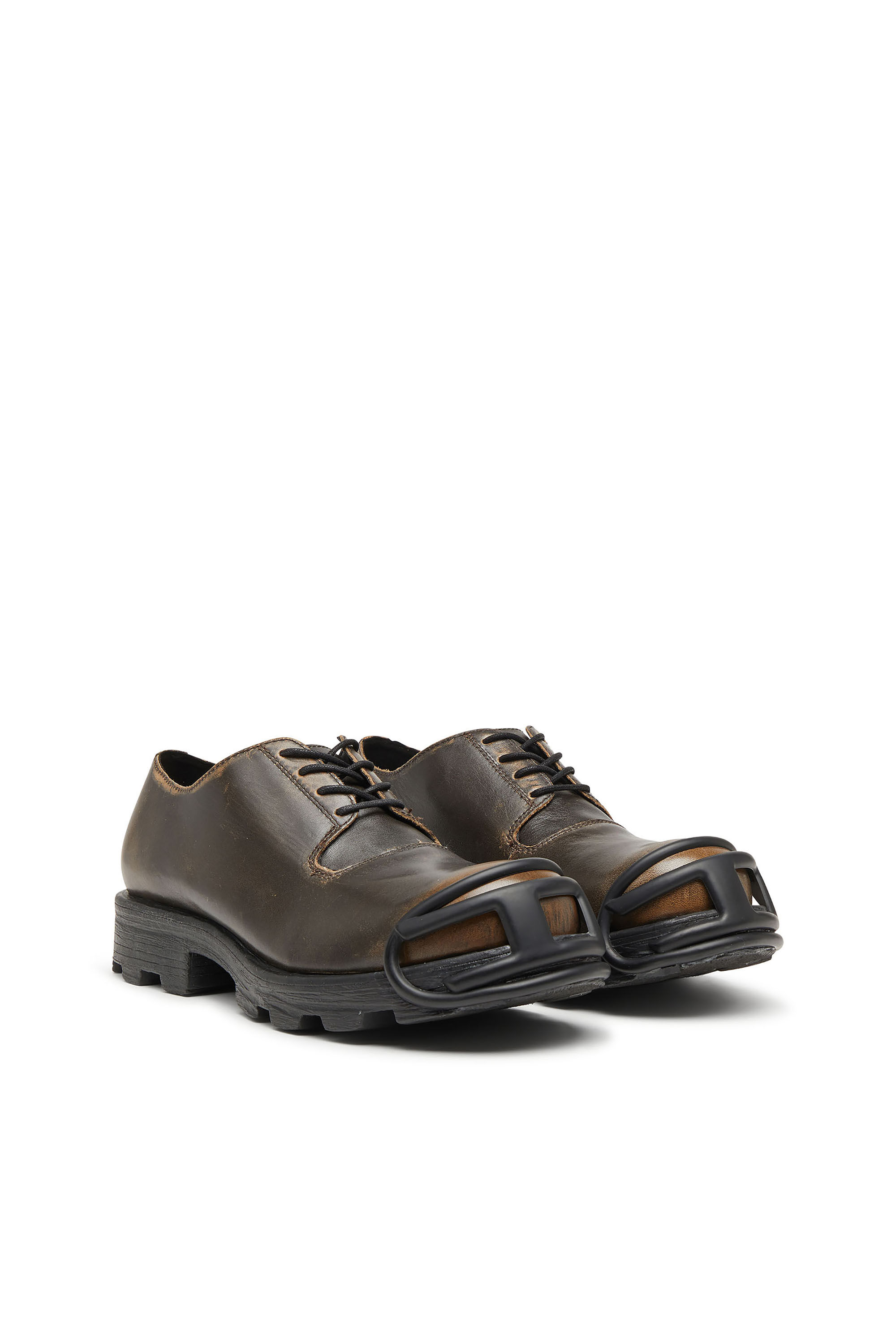 Diesel - D-HAMMER SO D, D-Hammer-Zapatos derby en cuero cepillado Hombre in Marr&oacute;n - 2