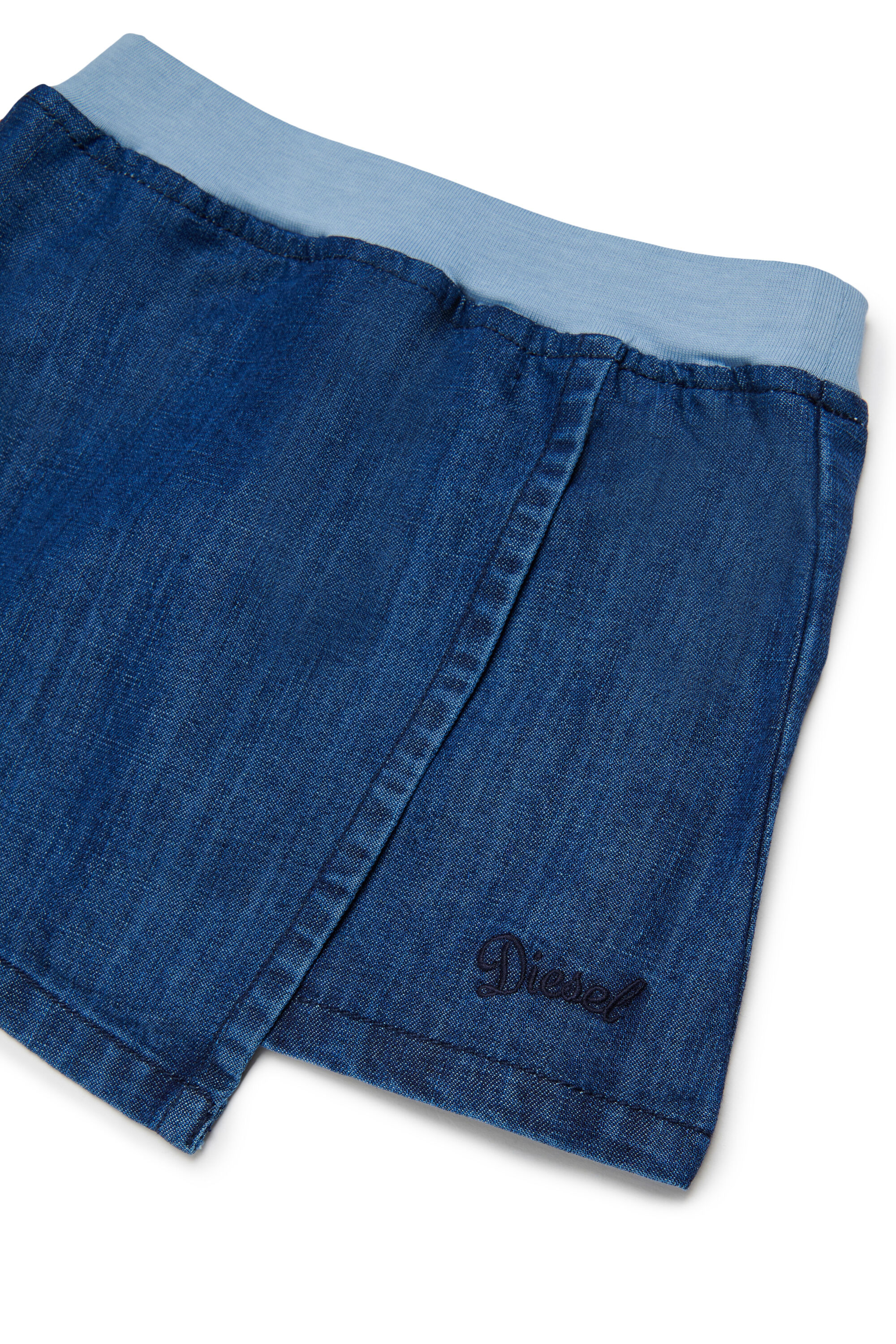 Diesel - GLINIMB, Falda efecto envolvente en denim Mujer in Azul marino - 3