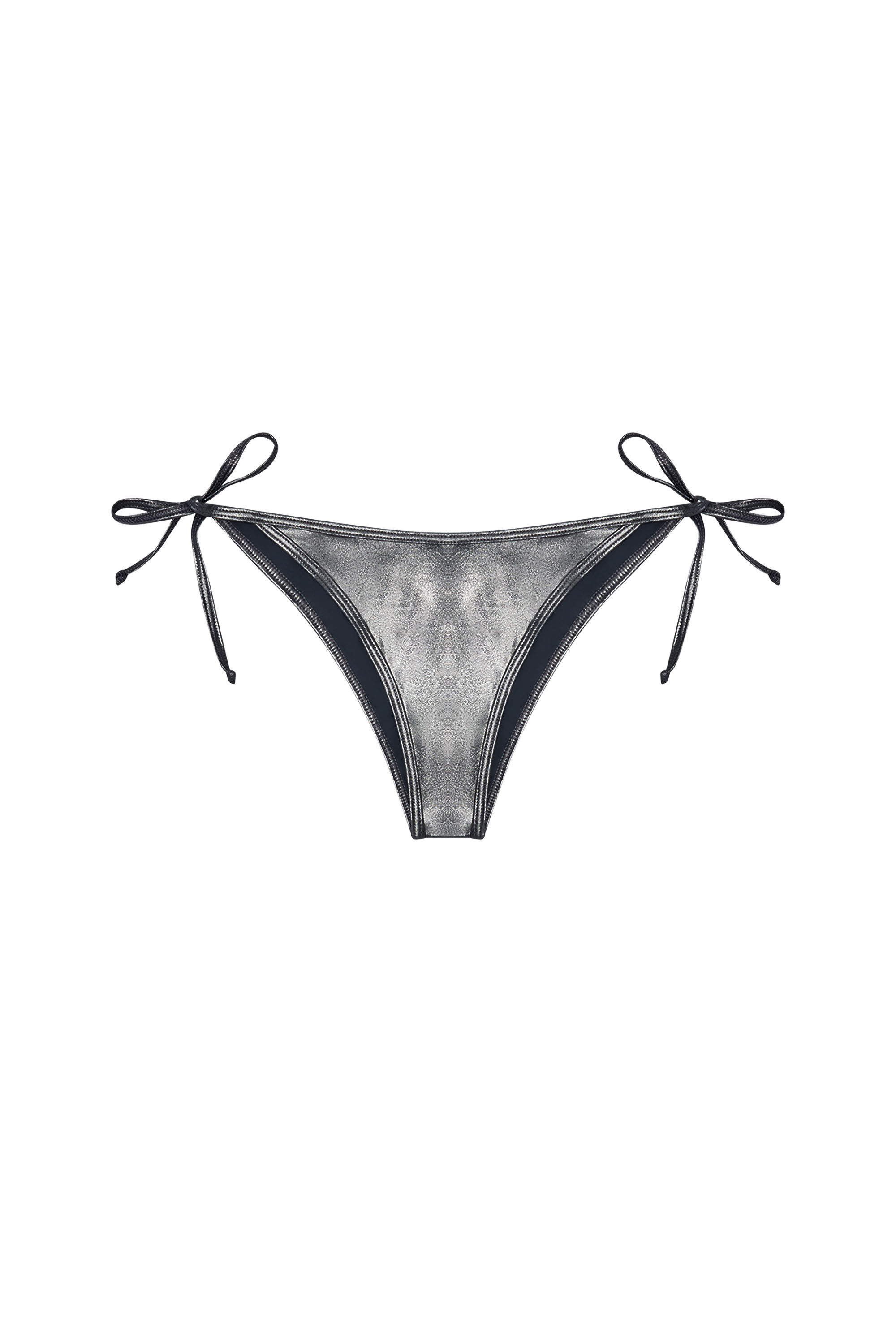 Diesel - BRAZILIAN-D-CORE, Braguitas de bikini metálicas con logotipo Mujer in Gris - 4