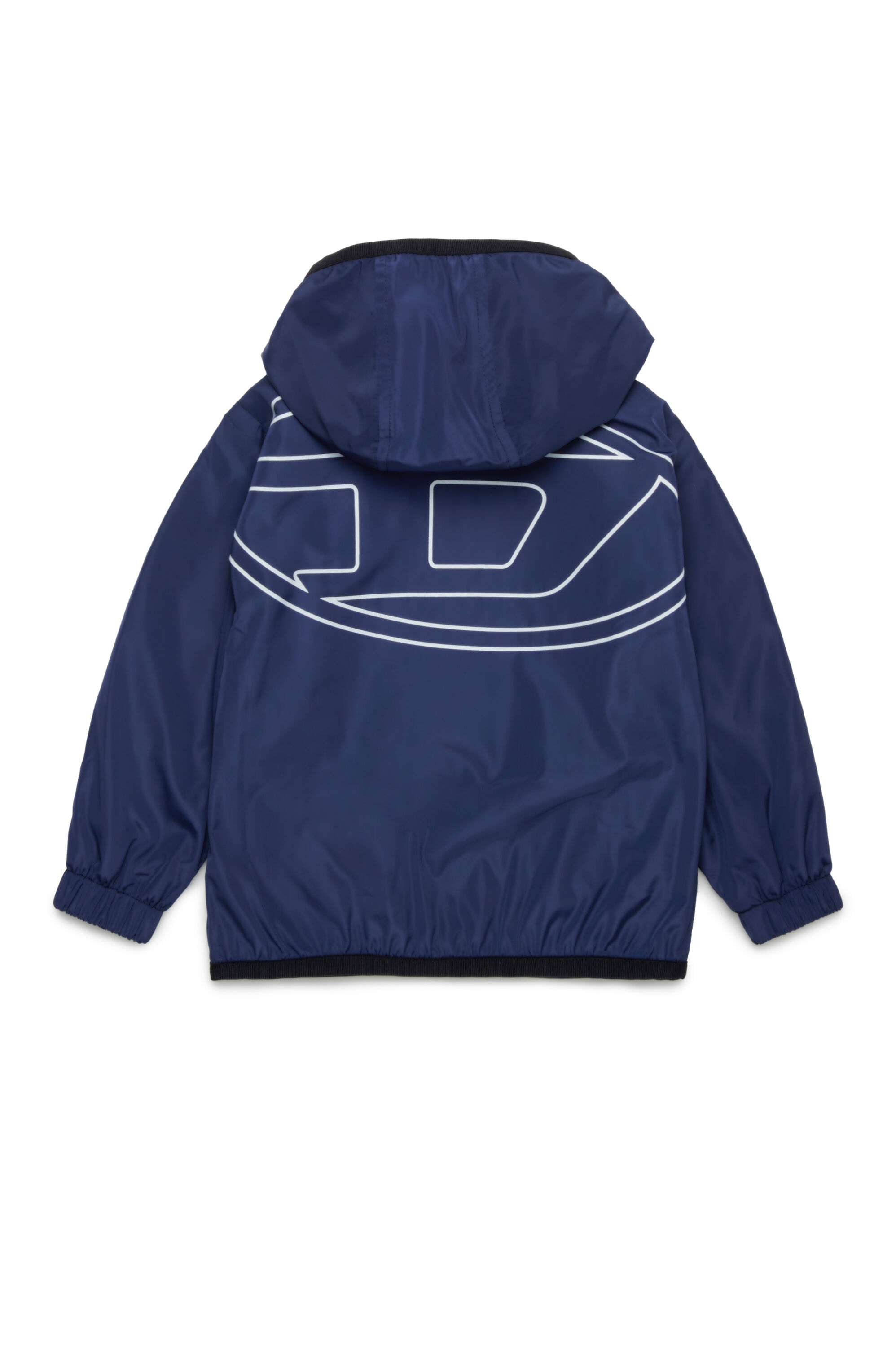 Diesel - JFLOGB, Chaqueta con capucha con estampado mega Oval D Unisex in Azul marino - 2