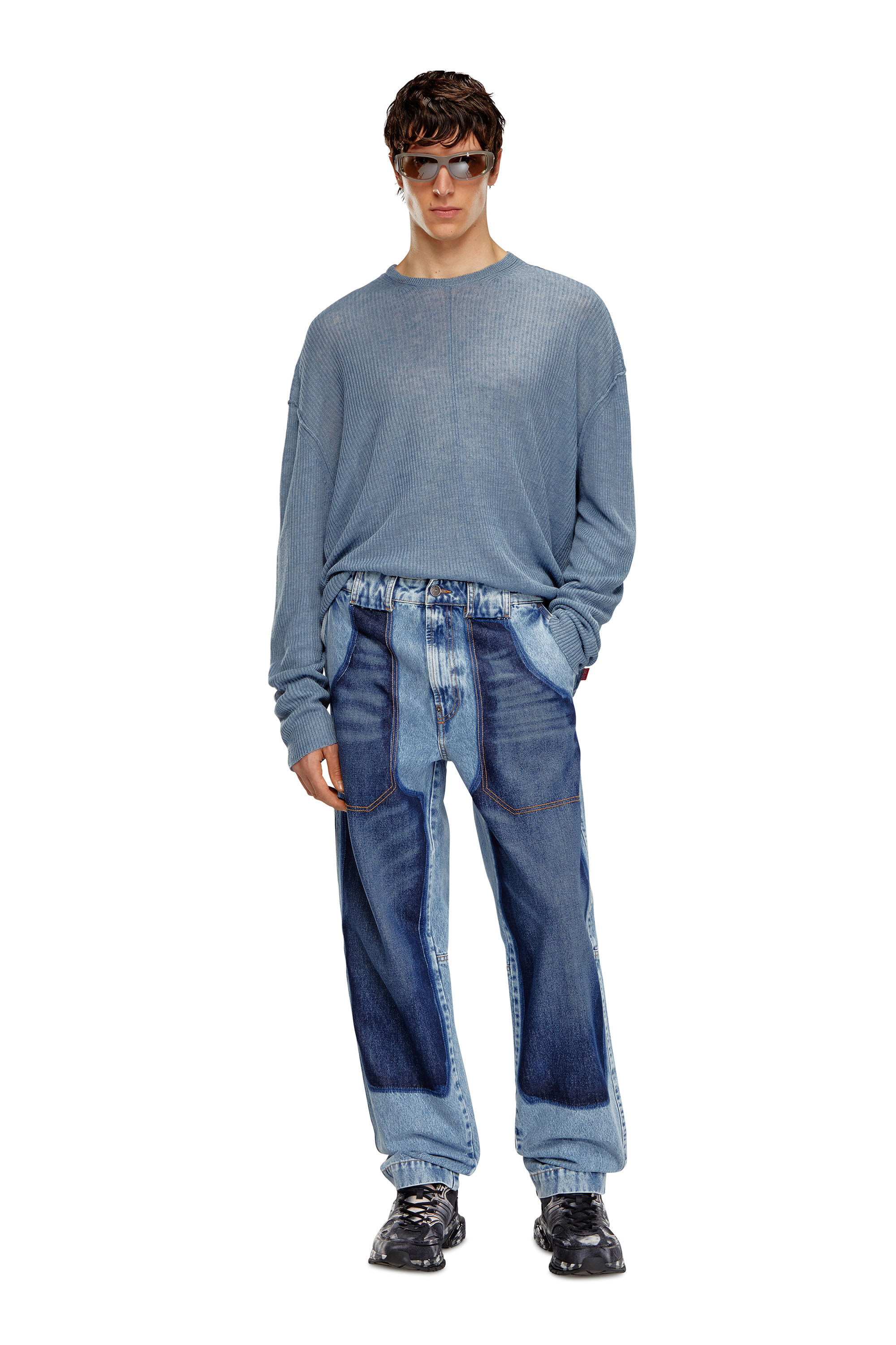 Diesel - Tapered Jeans D-P-5-D 0GHAW, Azul Claro - Image 1