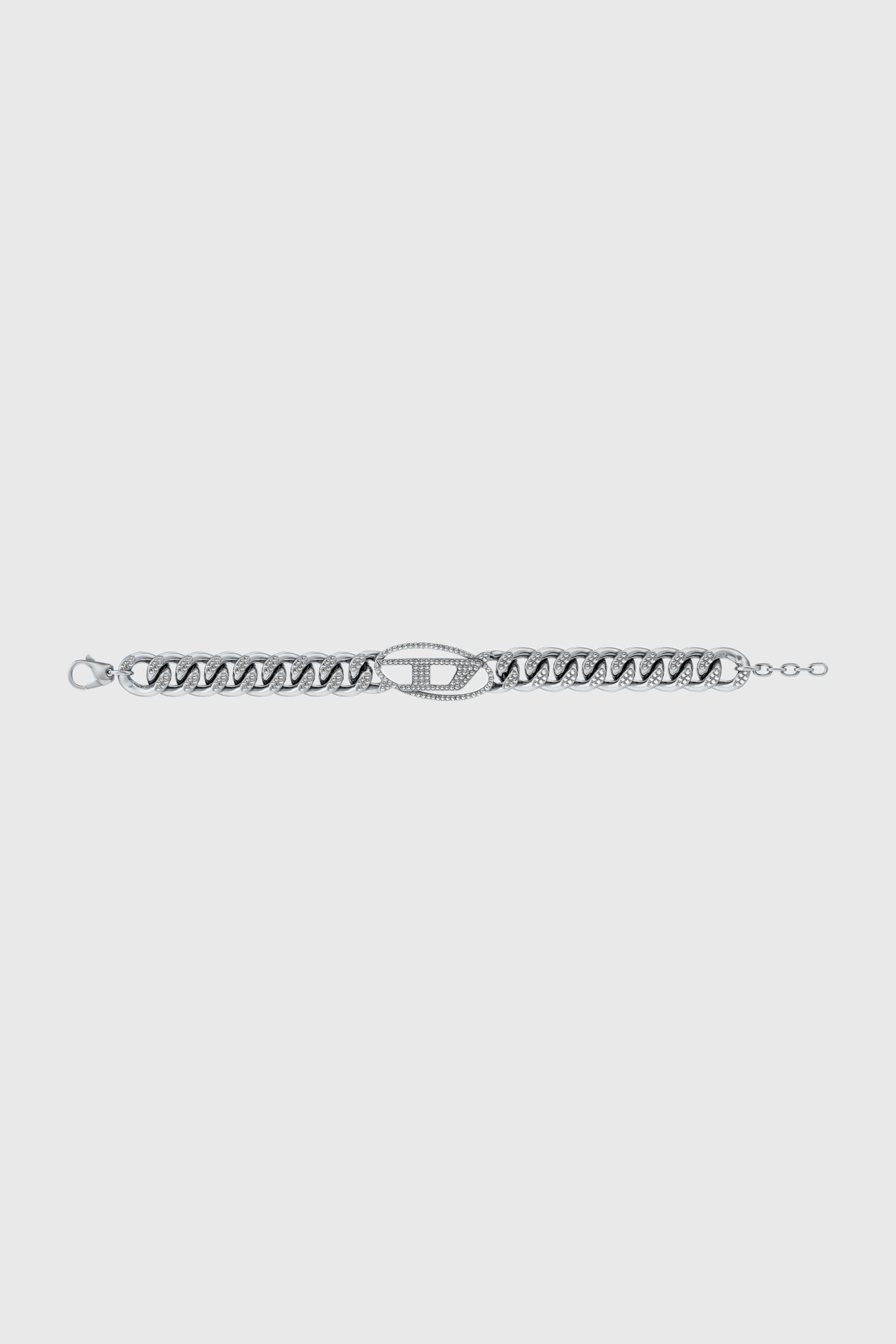 Diesel - DX1707040 JEWELLERY, Pulsera de cadena Oval D glitz de acero inoxidable Unisex in Plateado - 4