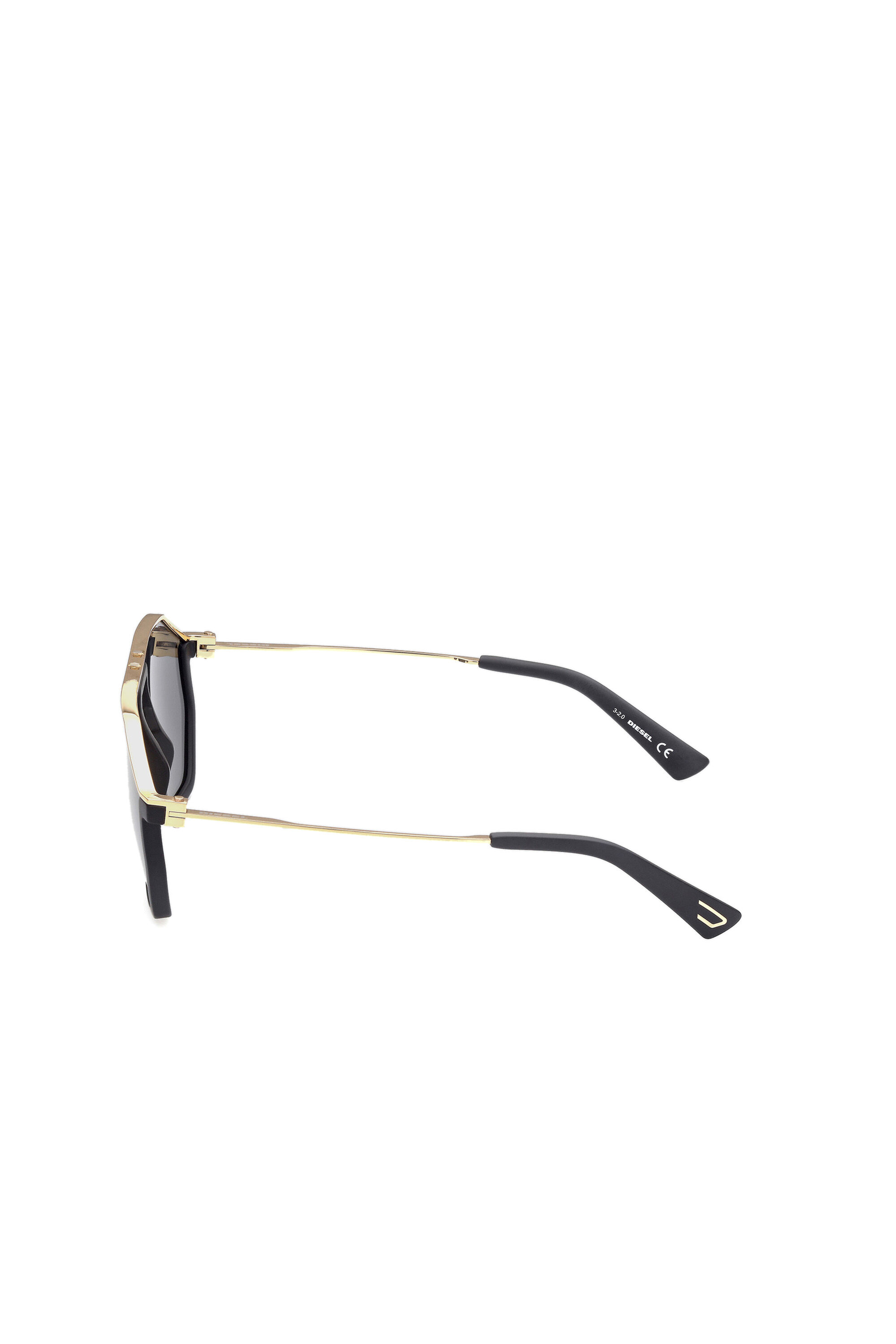 Diesel - DL0346, Gafas de sol pilot en metal Unisex in Negro - 4
