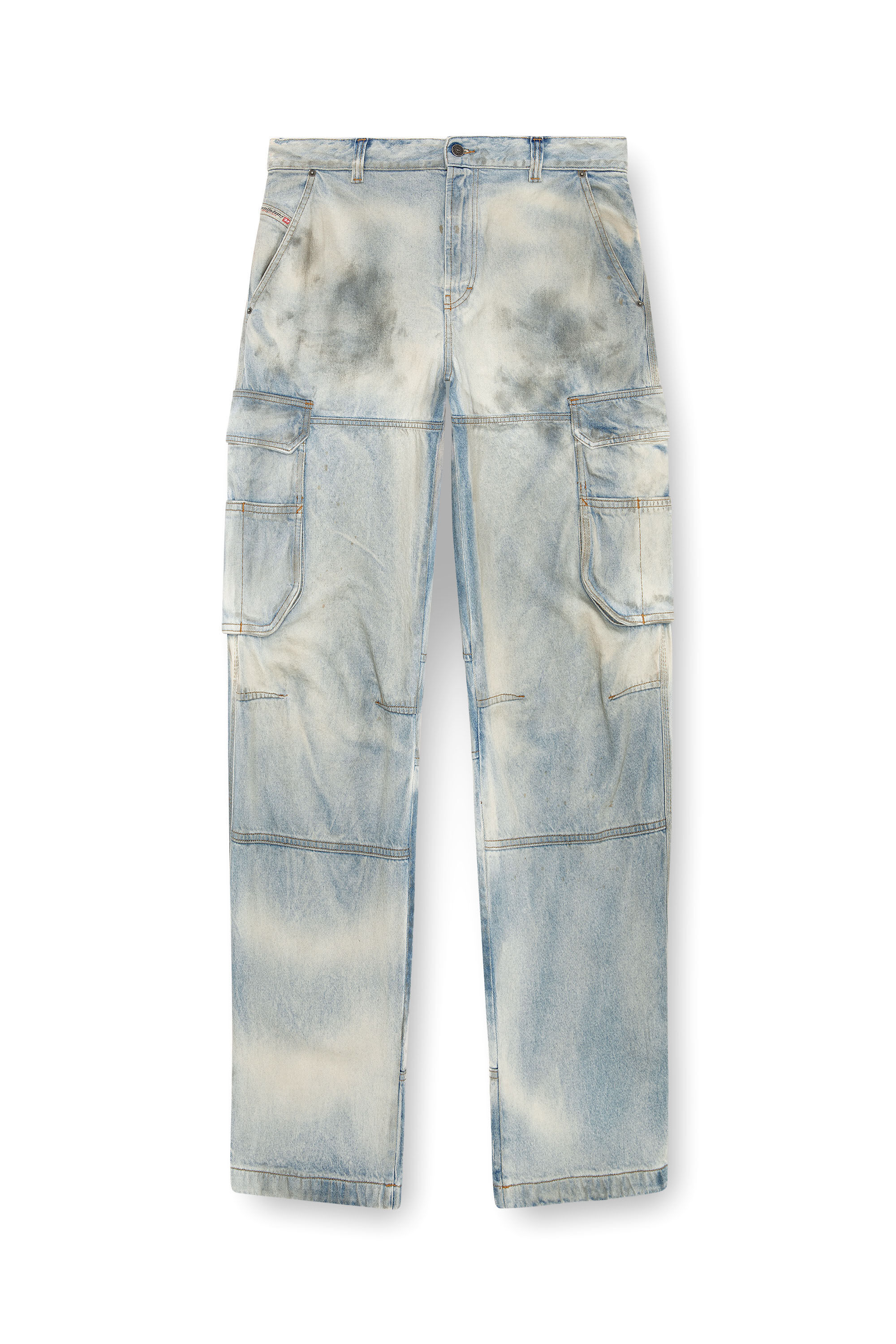 Diesel - Relaxed Jeans D-Fish 0CBDJ Hombre, Azul Claro - 2