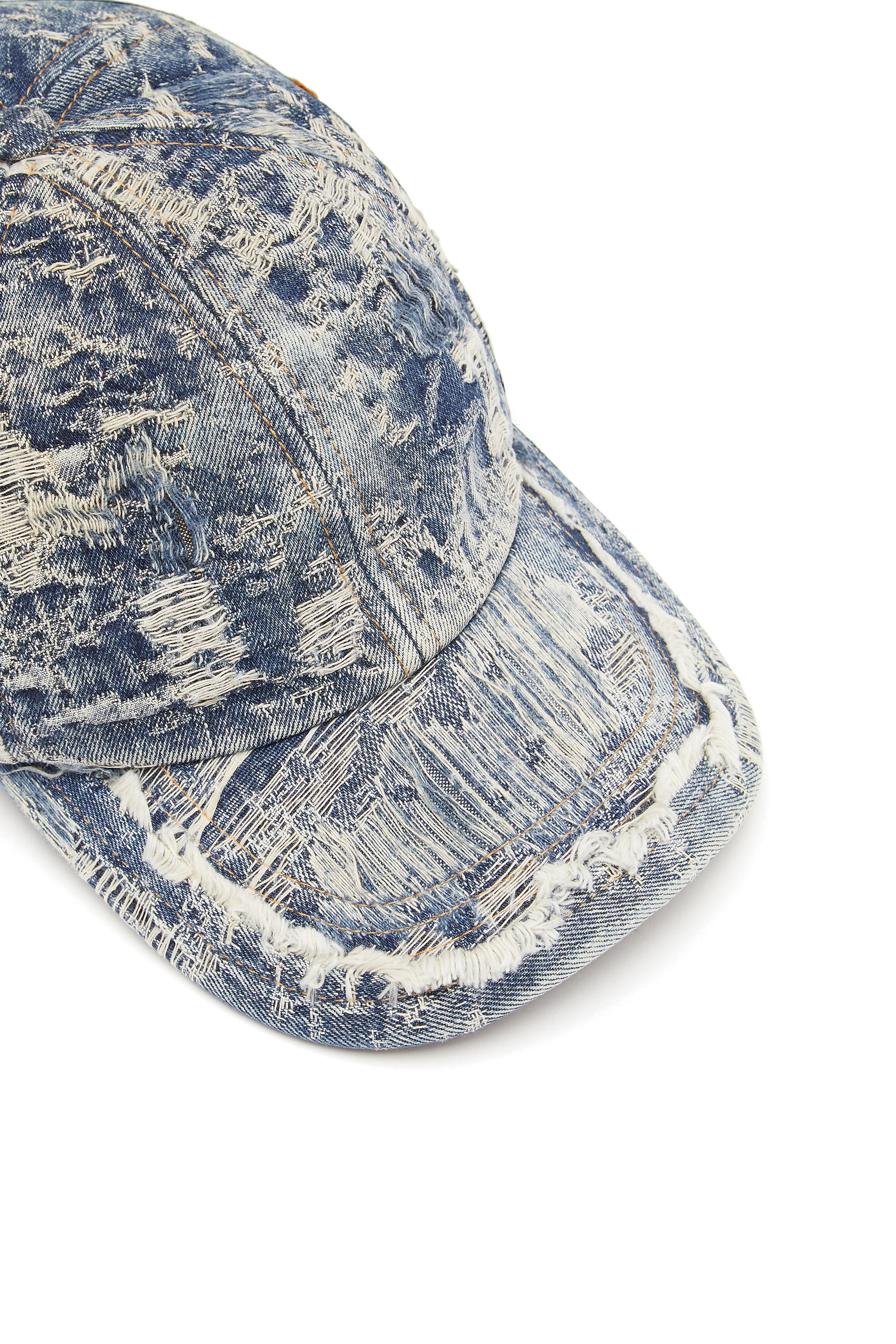 Diesel - C-ARMELO, Gorra de béisbol en denim desgastado Hombre in Azul marino - 3