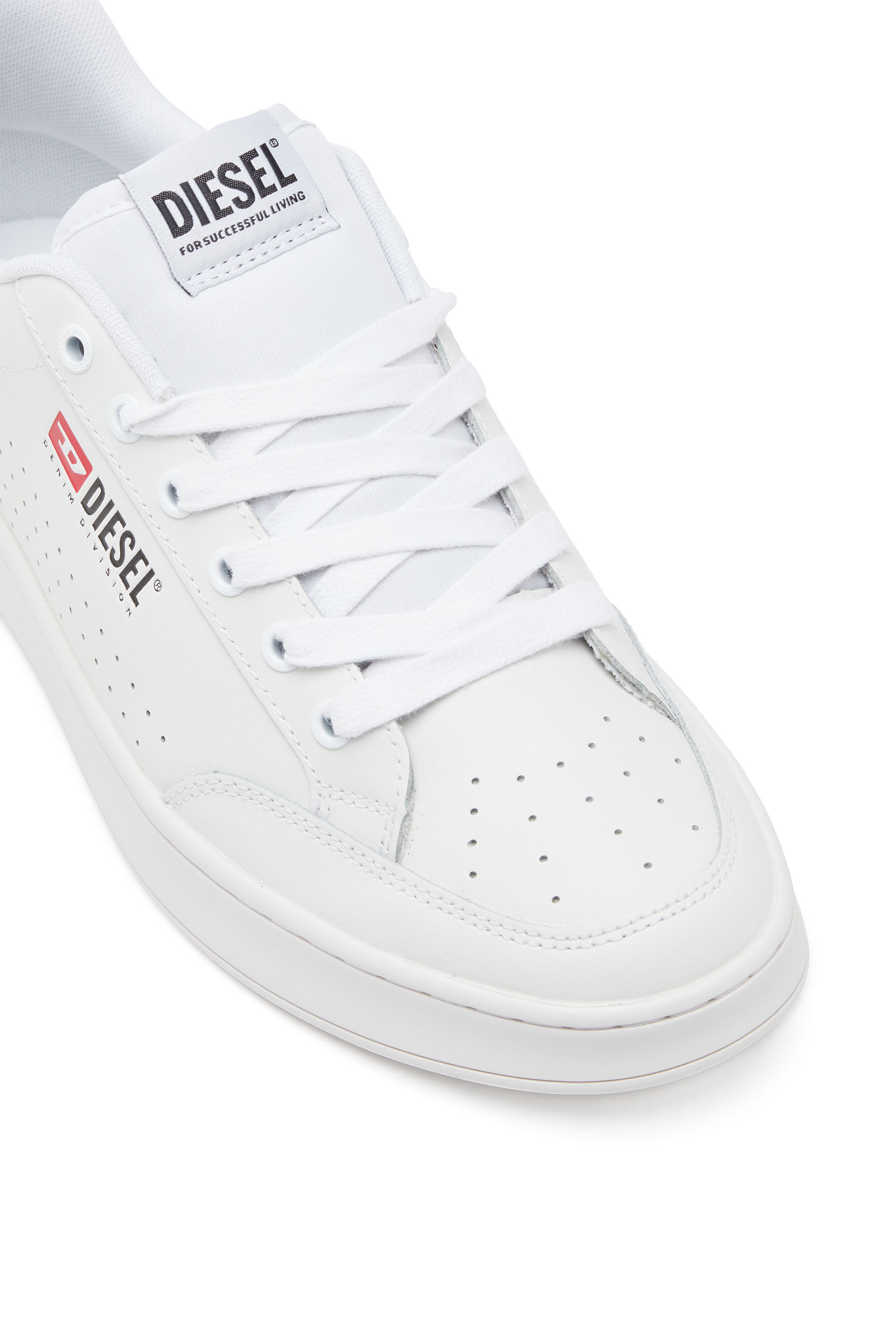 Men s S Athene Low top sneakers in leather and nylon White Diesel