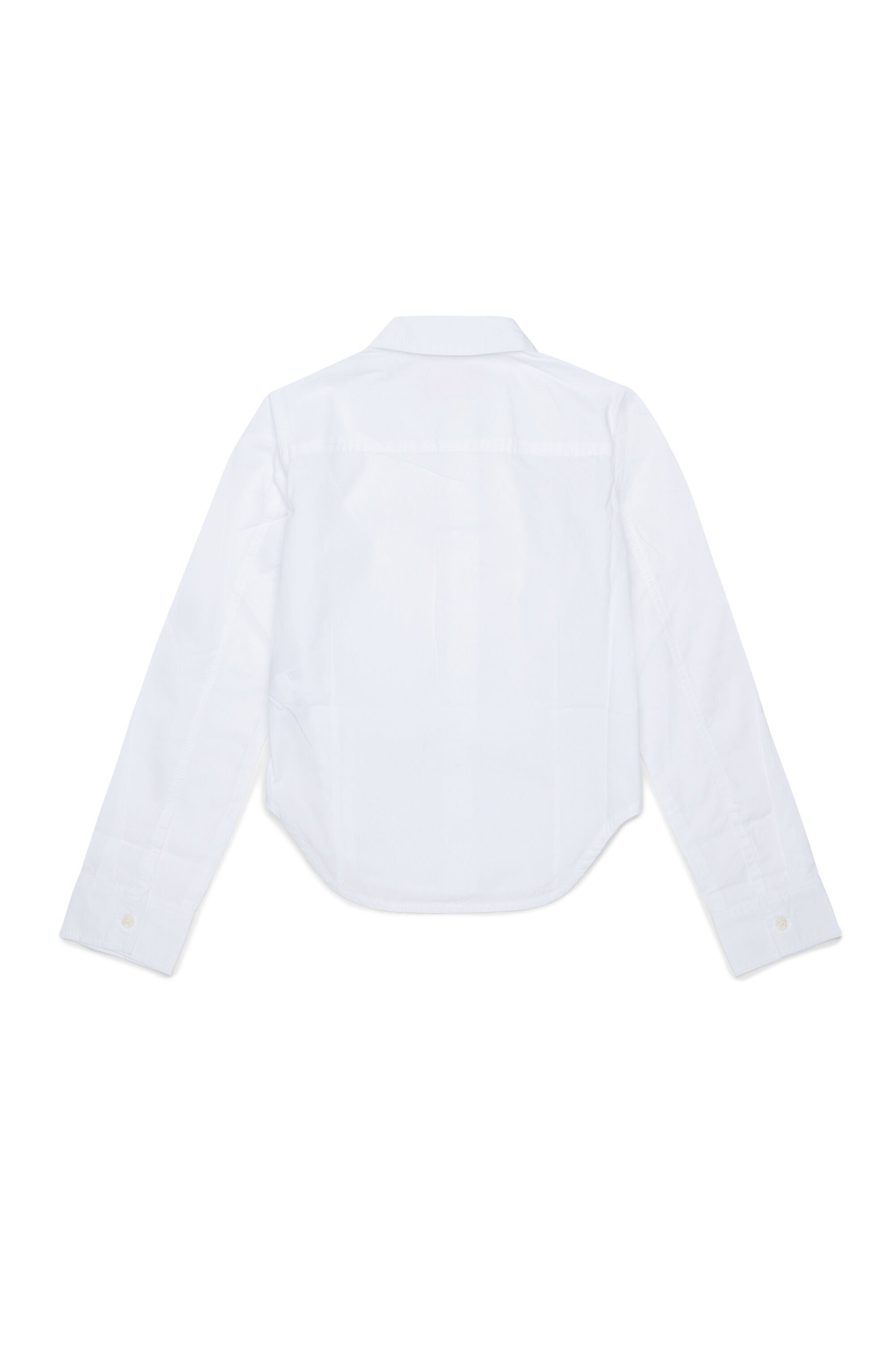 Diesel - CLAIRE, Camisa de algod&oacute;n con cuello Oval D Mujer in Blanco - 2