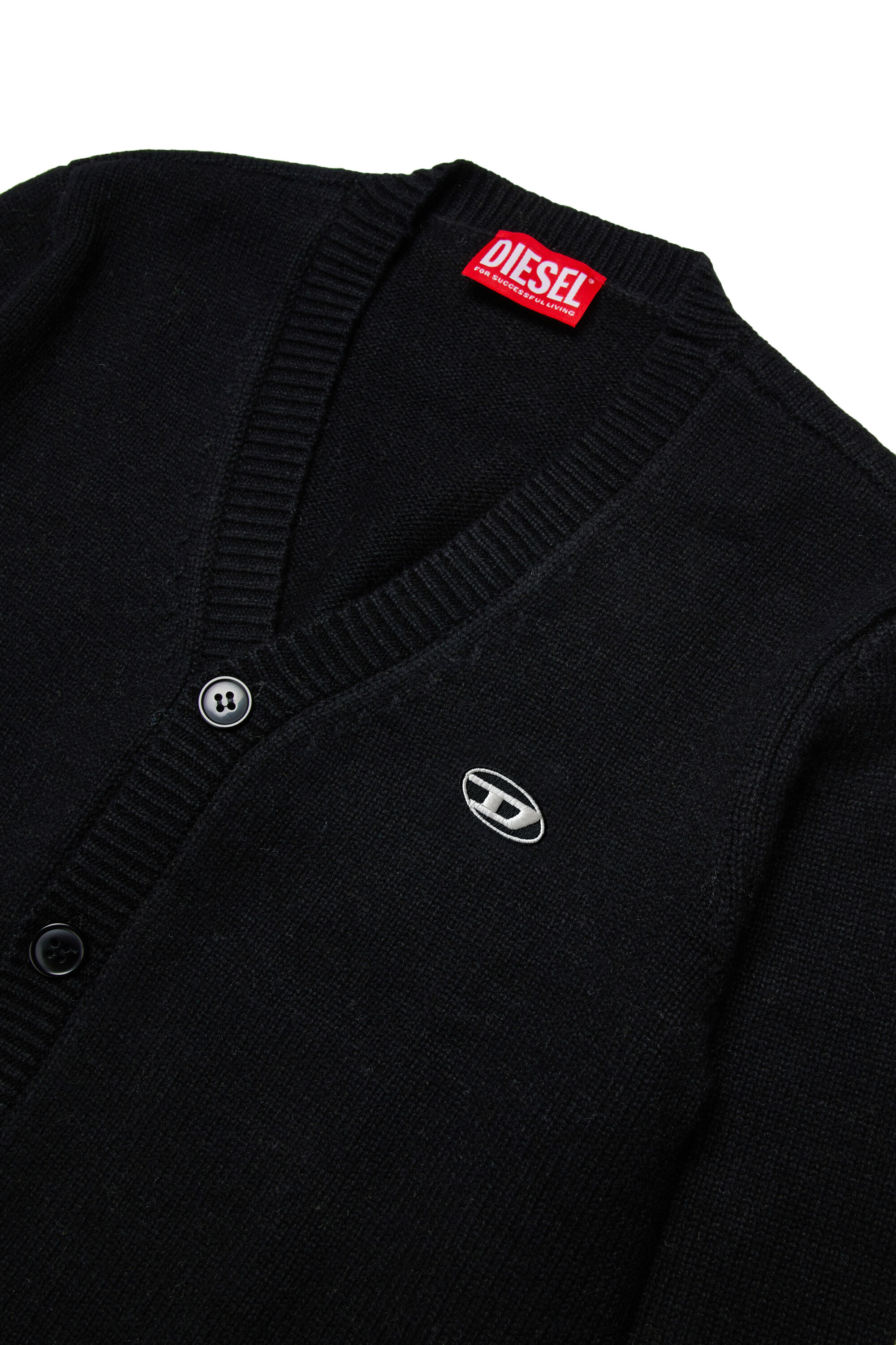 Diesel - KRAMCARDIGAN, Cárdigan de lana Hombre in Negro - 3