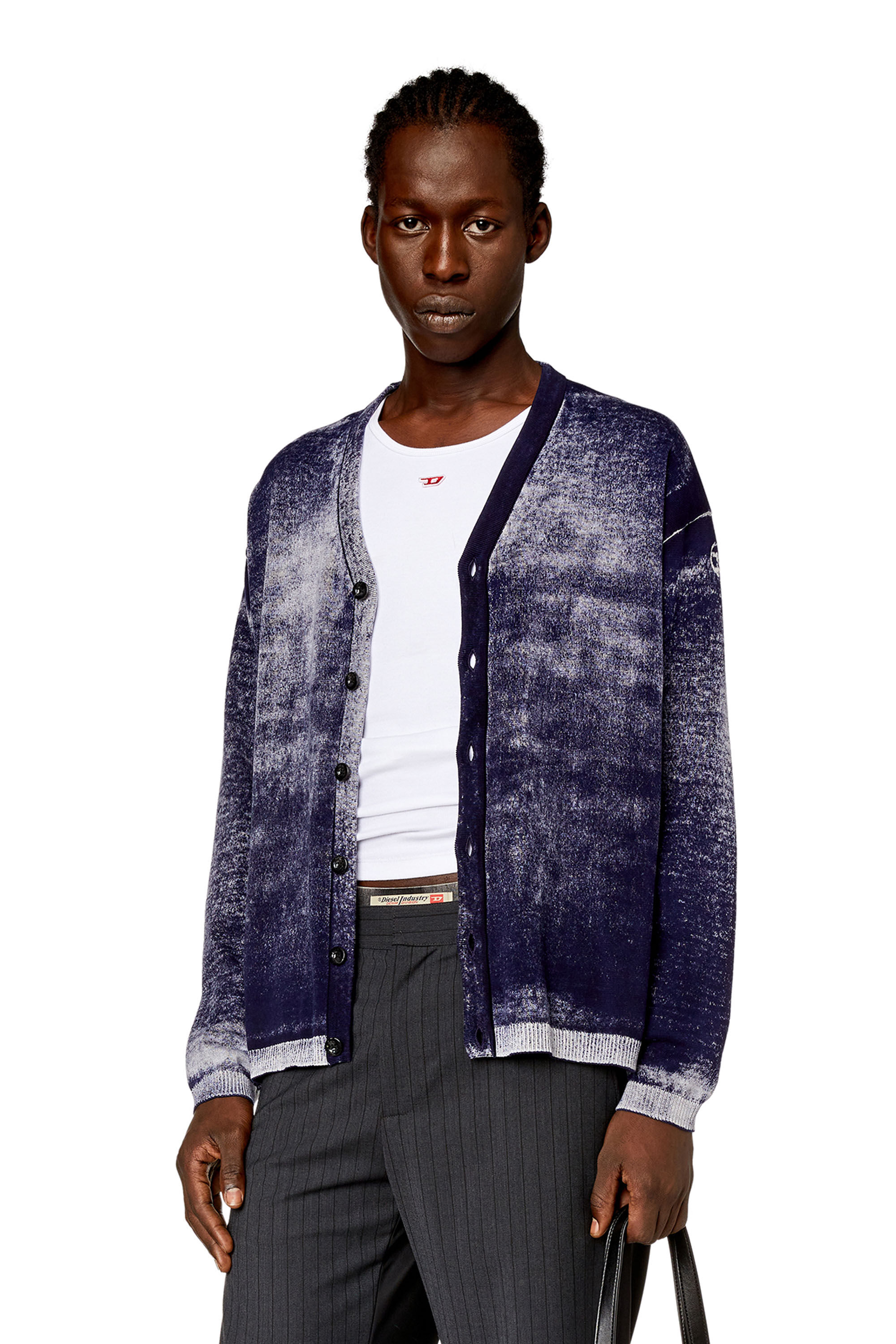 Diesel - K-LARENCE-CARDIGAN-B, Azul Oscuro - Image 3