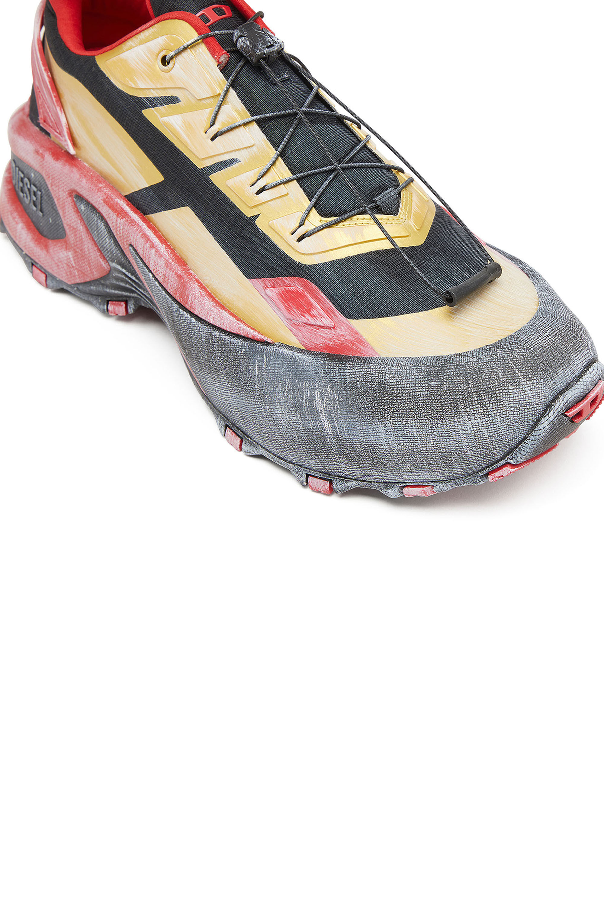 Diesel - D-CAGE RUNNER, Man's D-Cage-Distressed chunky sneakers in ripstop in Multicolor - 6