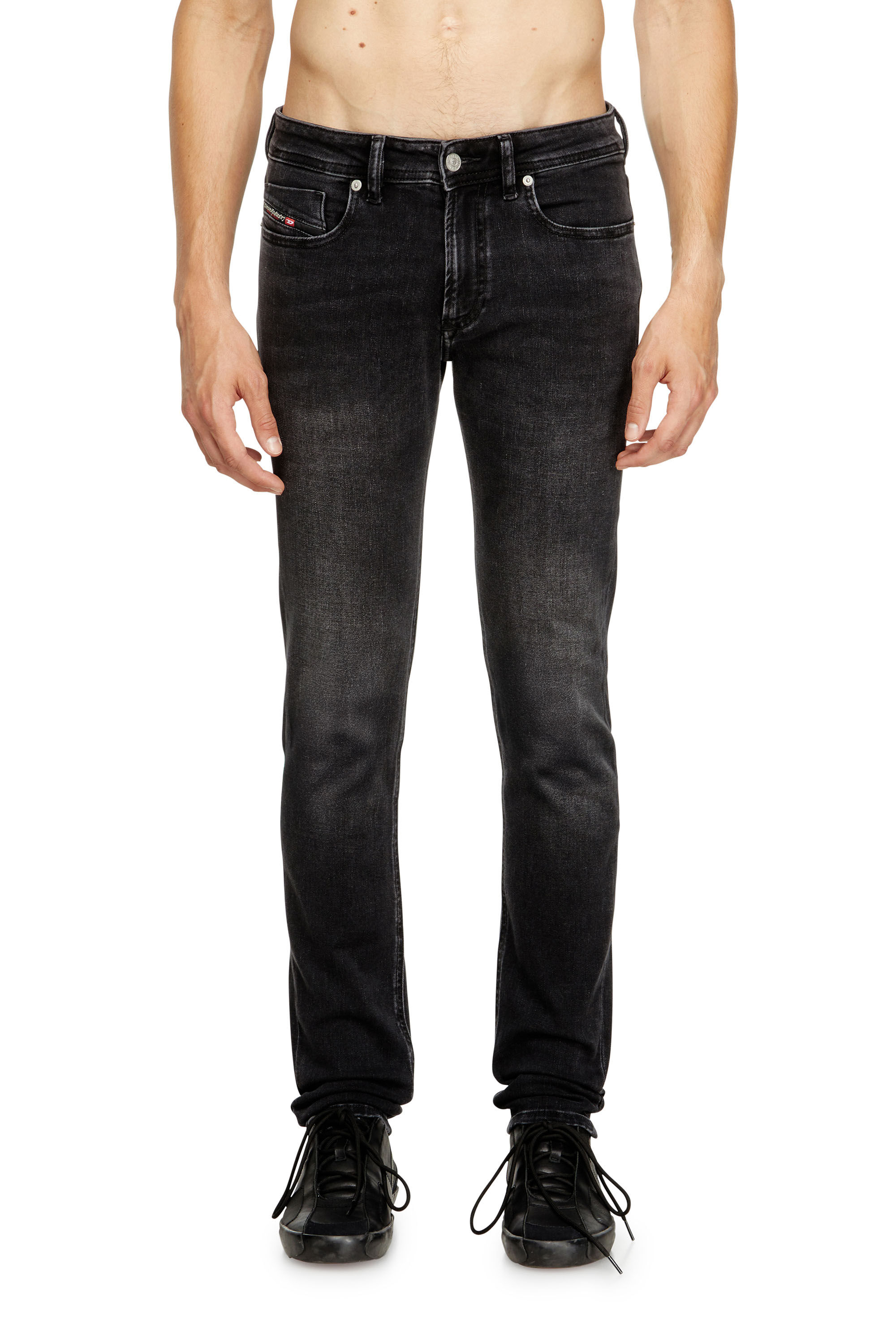 Diesel - Skinny Jeans 1979 Sleenker 0DBDN Hombre, Negro/Gris oscuro - 2