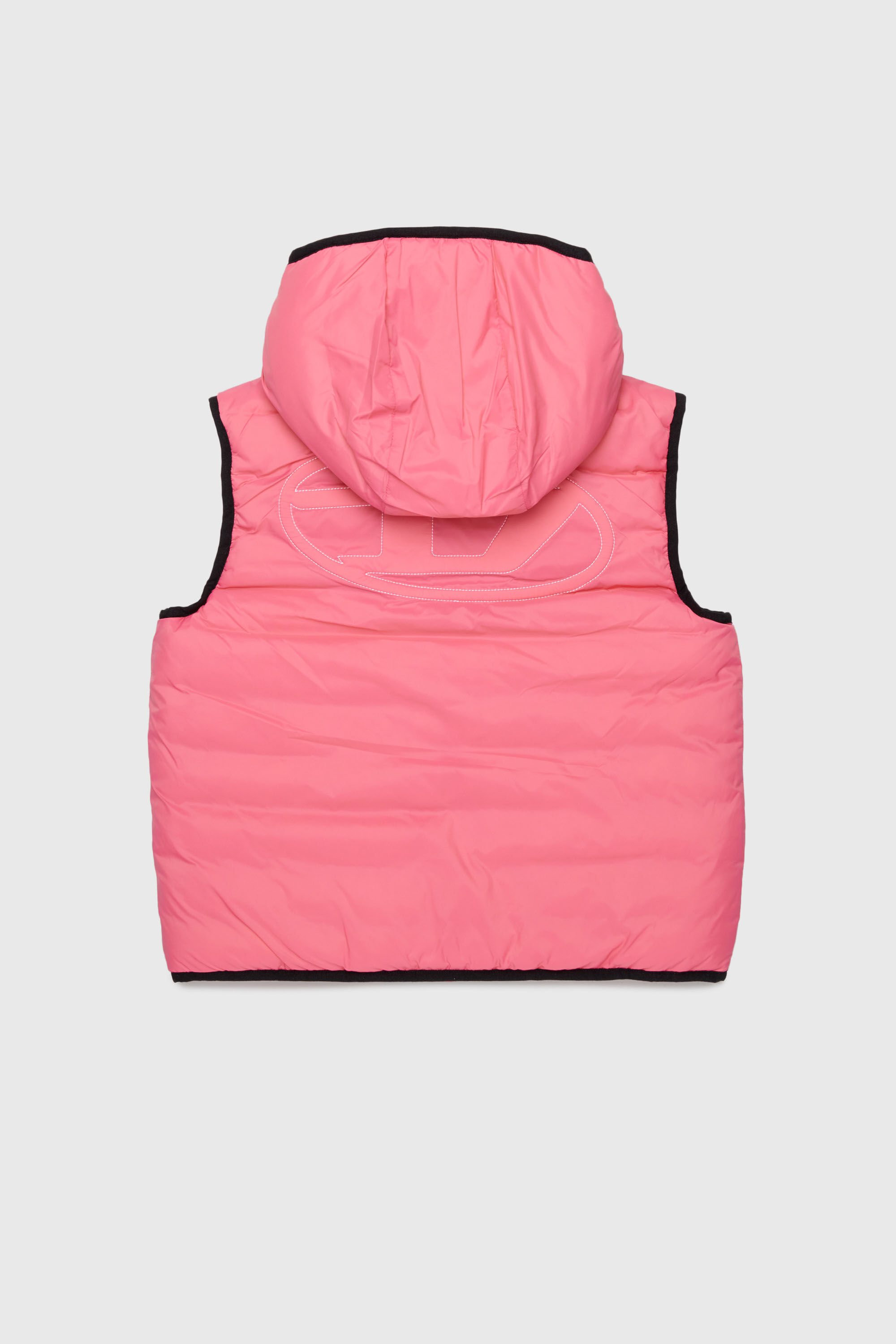 Diesel - JOSIP, Chaleco con capucha de nailon acolchado Unisex in Rosa - 2