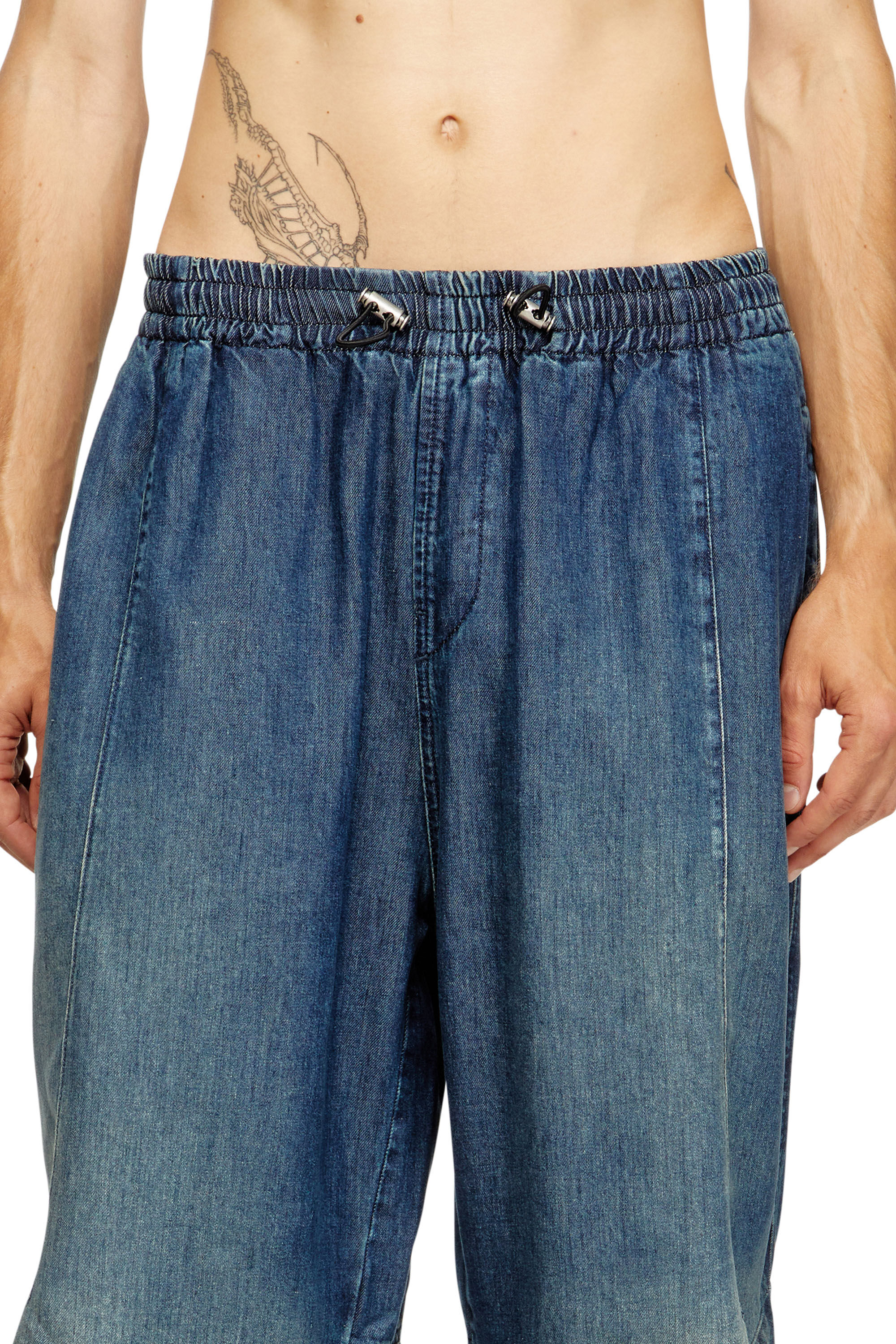 Diesel - Relaxed Jeans D-Pari 068TC Hombre, Azul Oscuro - 5