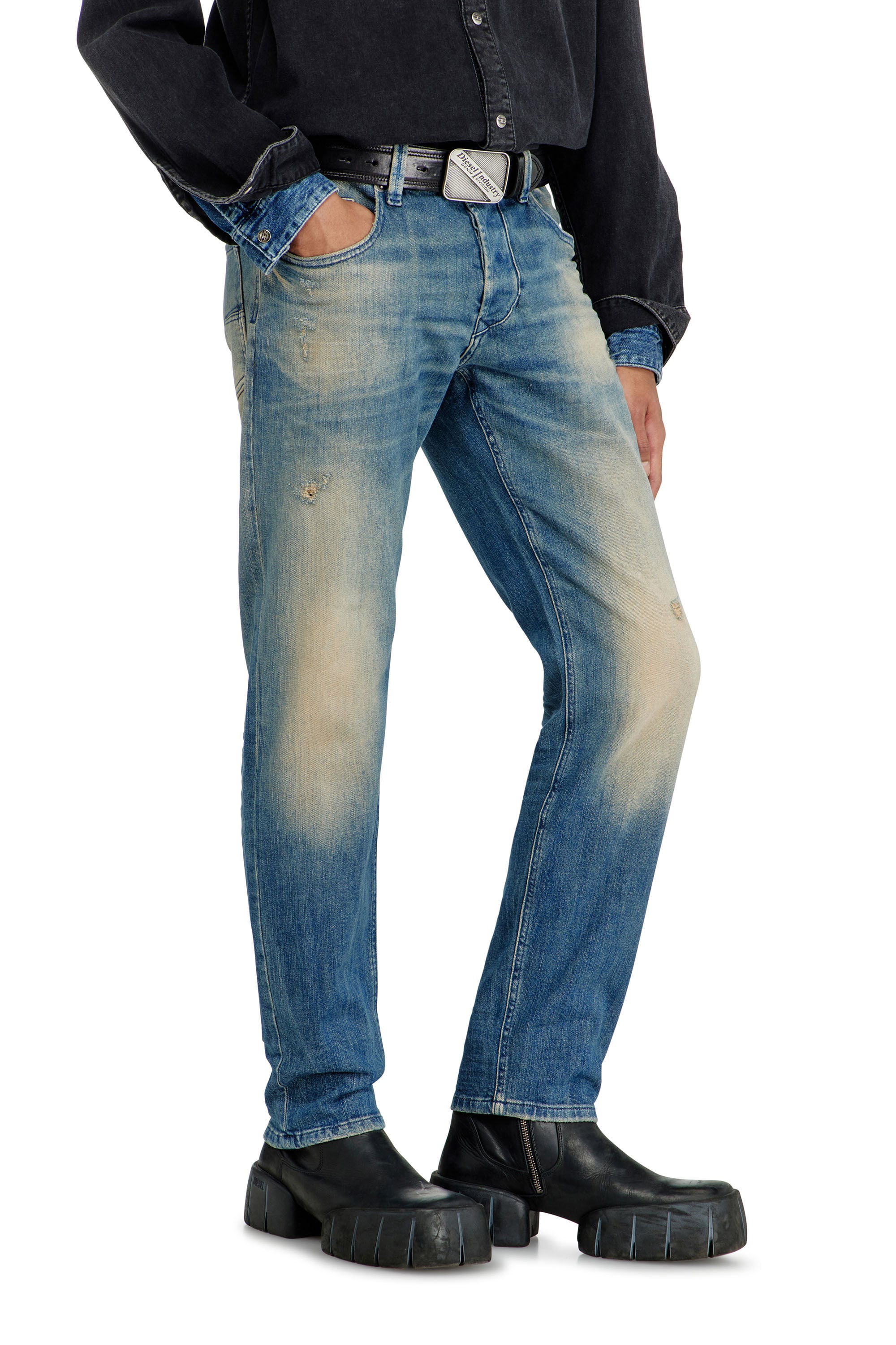 Diesel - Man's Regular 2030 D-Krooley Joggjeans&reg; 068XU, Dark Blue - 7