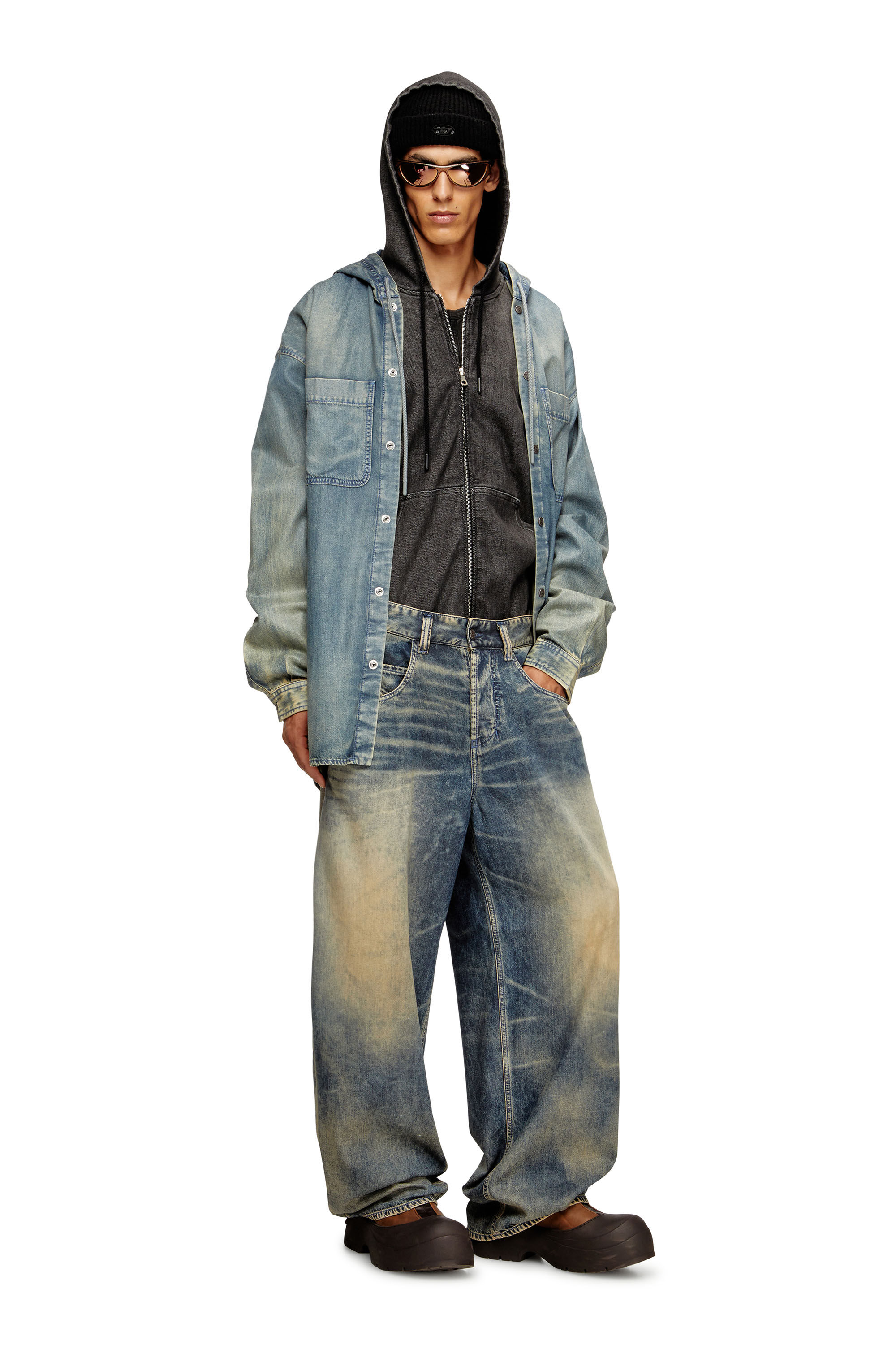 Diesel - Relaxed Jeans 1997 D-Enim-M 0CEBB Hombre, Azul medio - 1