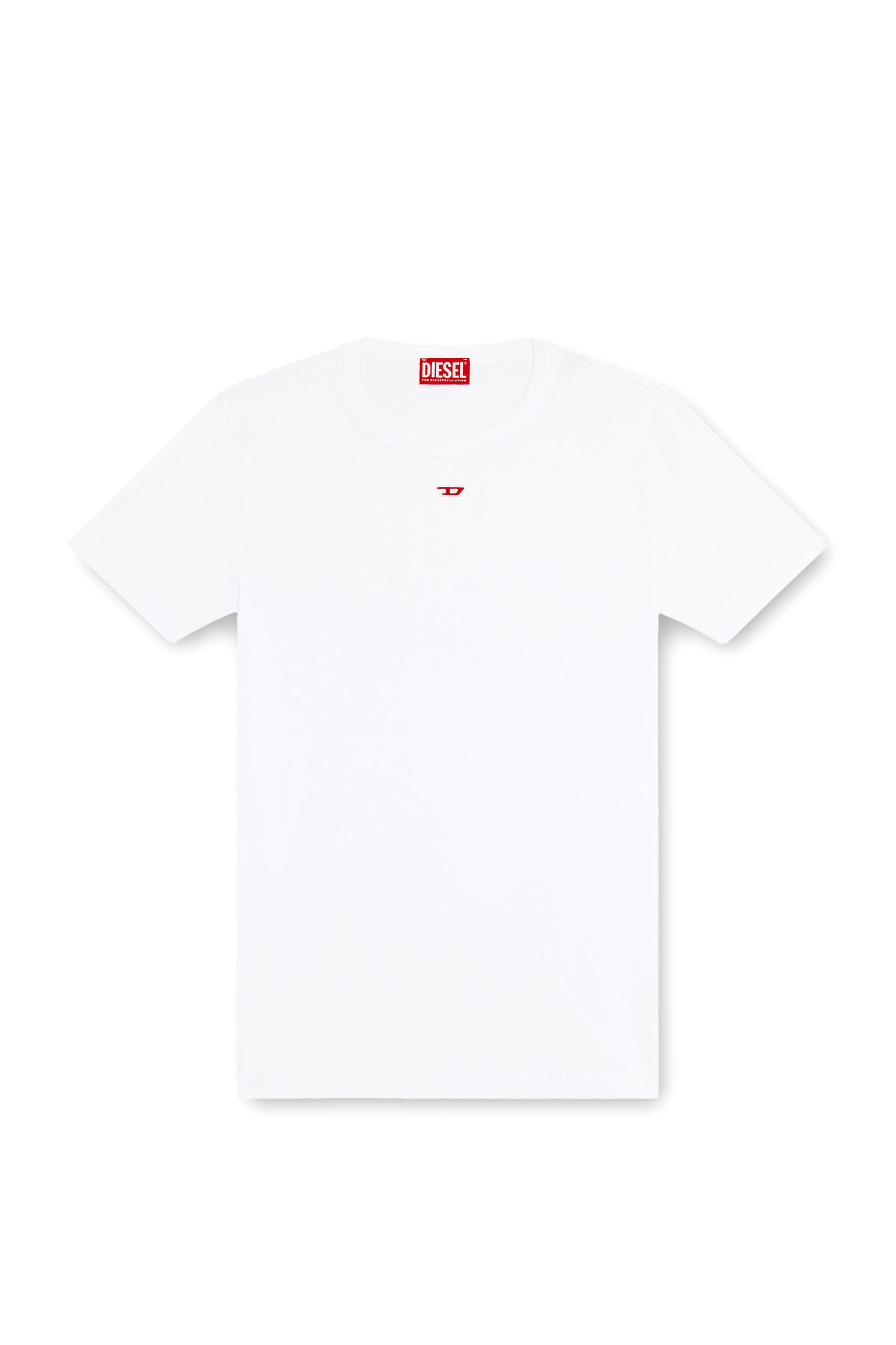 Diesel - D-RIBBER-N, Camiseta con parche D Hombre in Blanco - 2