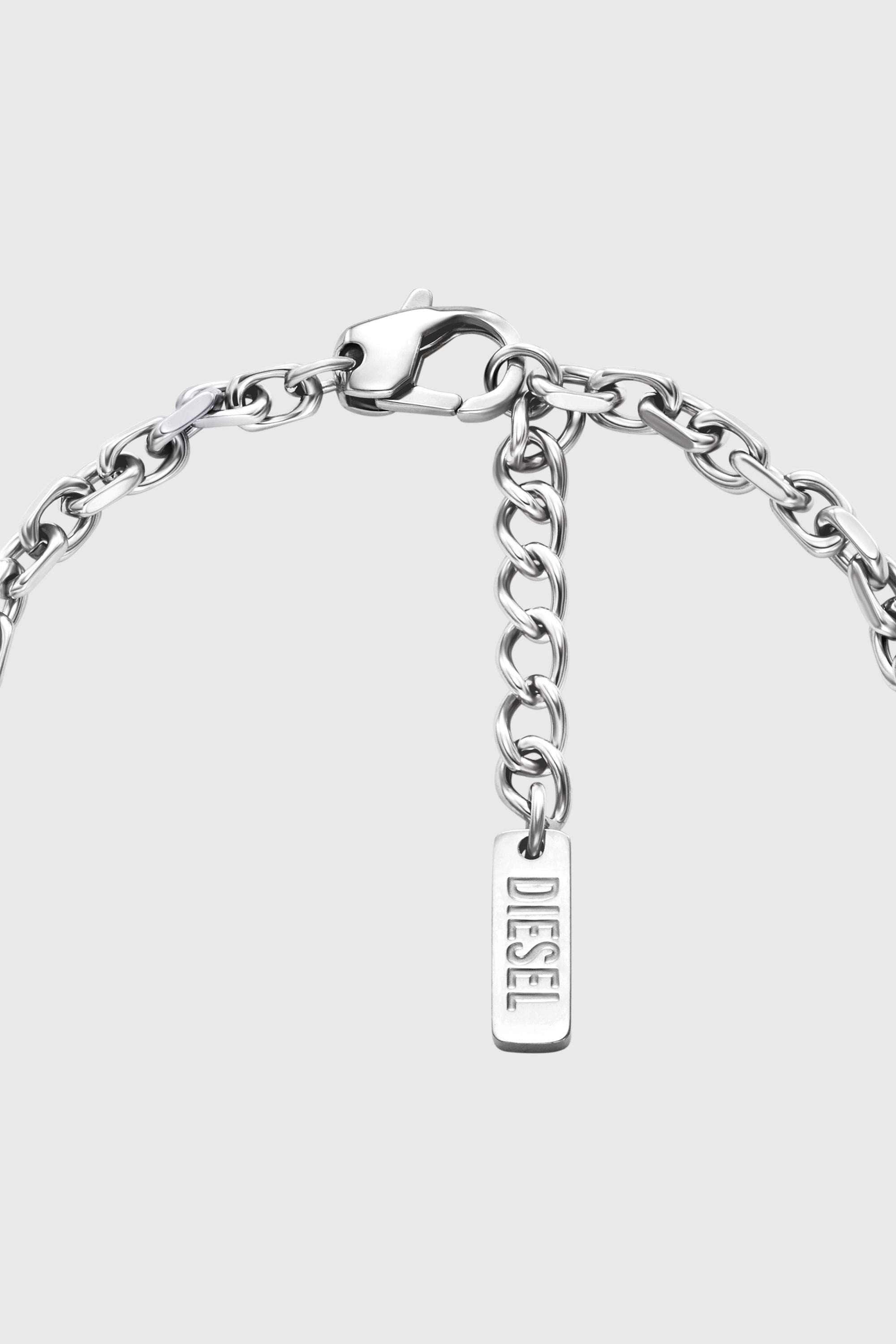 Diesel - DX1744040, Pulsera con charms de acero inoxidable Unisex in Plateado - 2