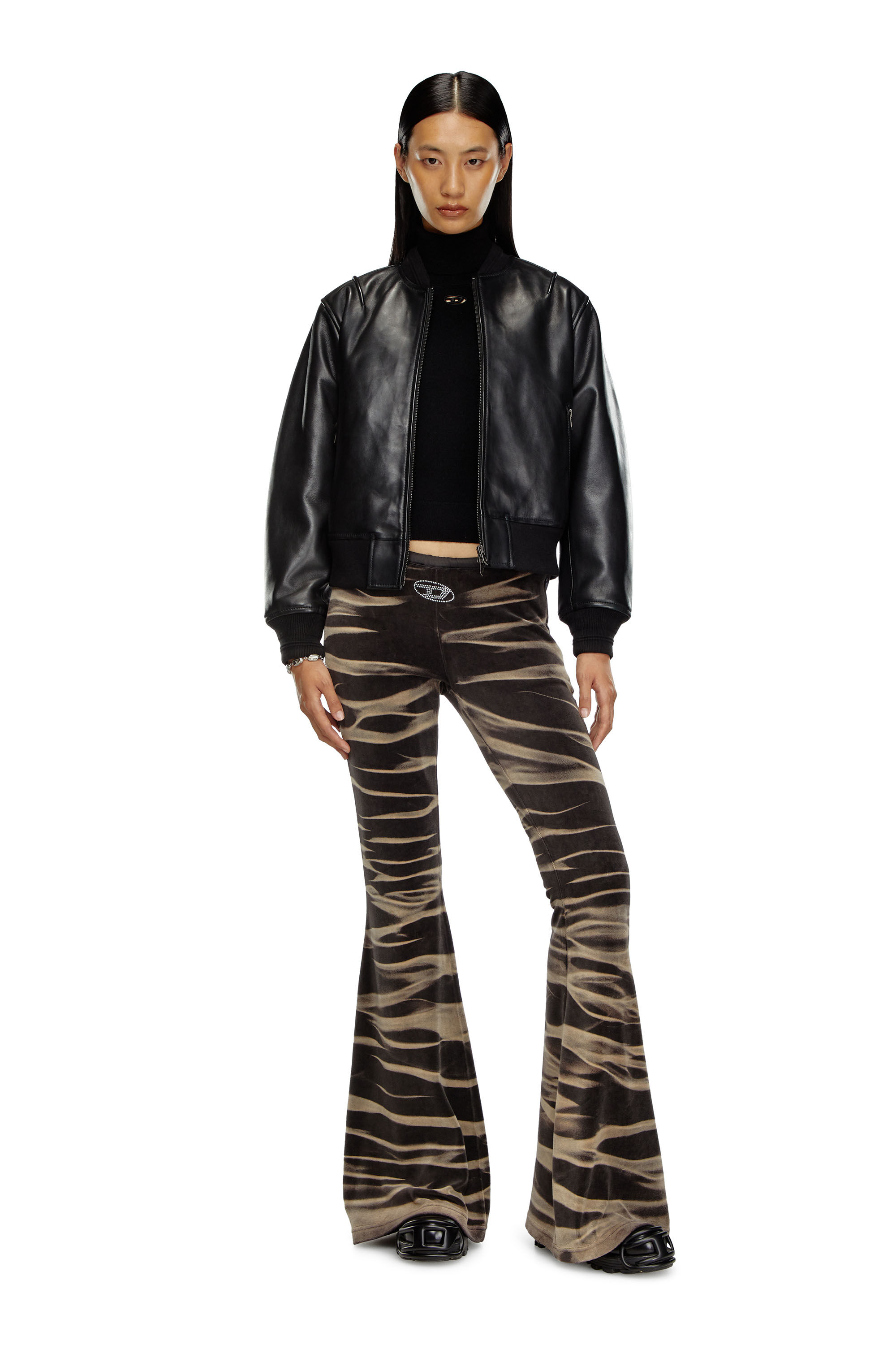 Diesel - M-AREESAX-TN, Jersey con cuello alto de lana y cachemira Mujer in Negro - 1