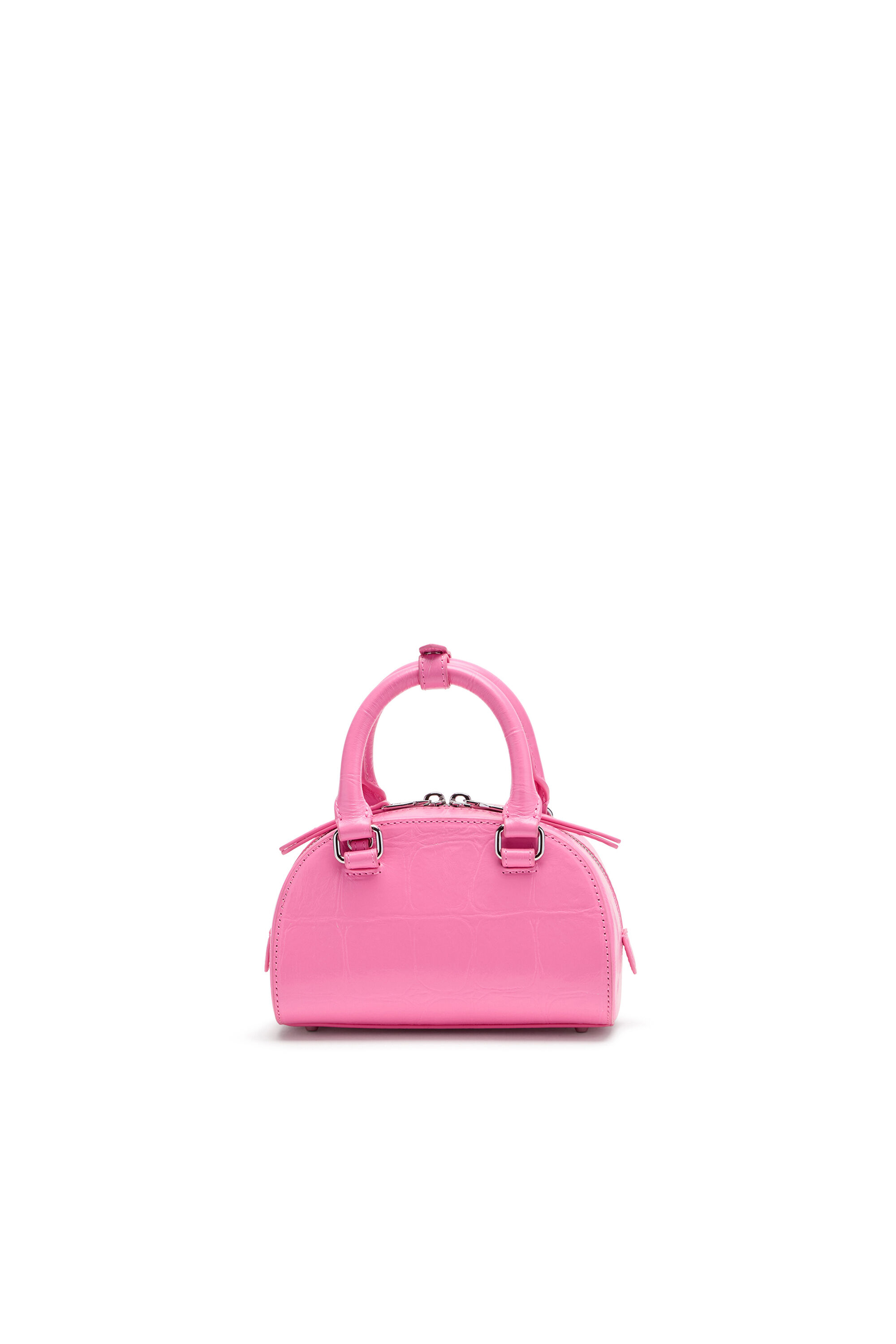 Diesel - 1DR DOME CROSSBODY, Bolso bowling Dome-Mini 1DR en piel efecto cocodrilo Mujer in Rosa - 2