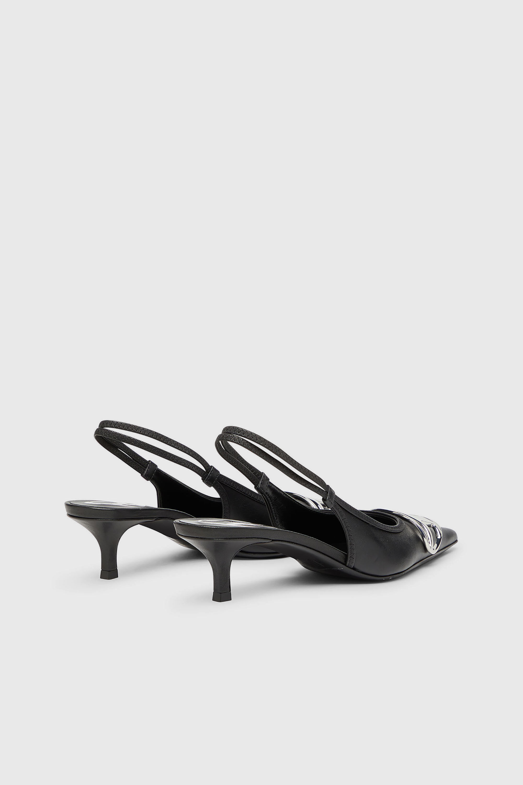 Diesel - D-VENUS SB 40, D-Venus-Zapatos de sal&oacute;n slingback en cuero napa Mujer in Negro - 3