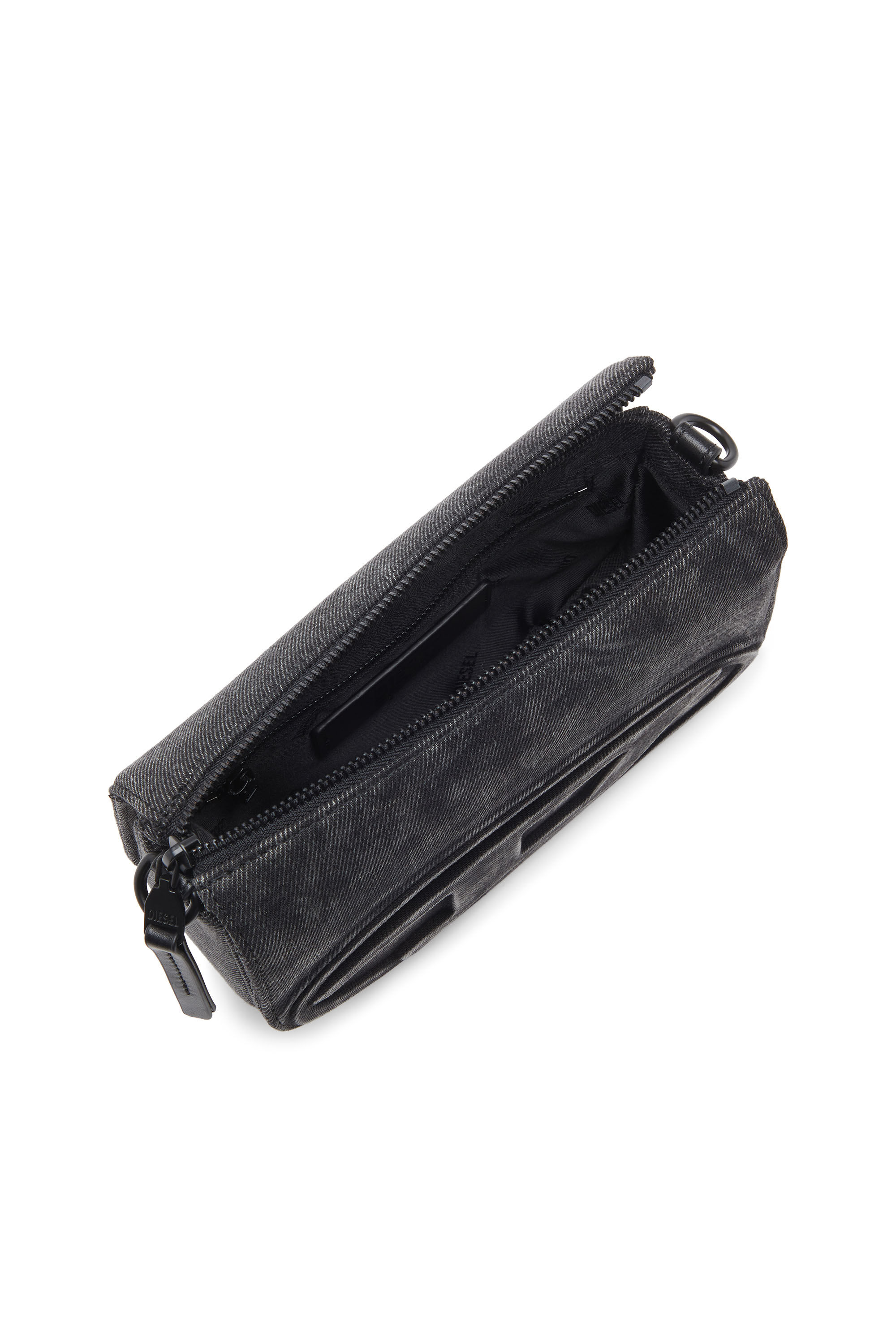 Diesel - 1DR CAMERA BAG, 1DR-Bolso tipo cámara de denim stonewashed Unisex in Negro - 5