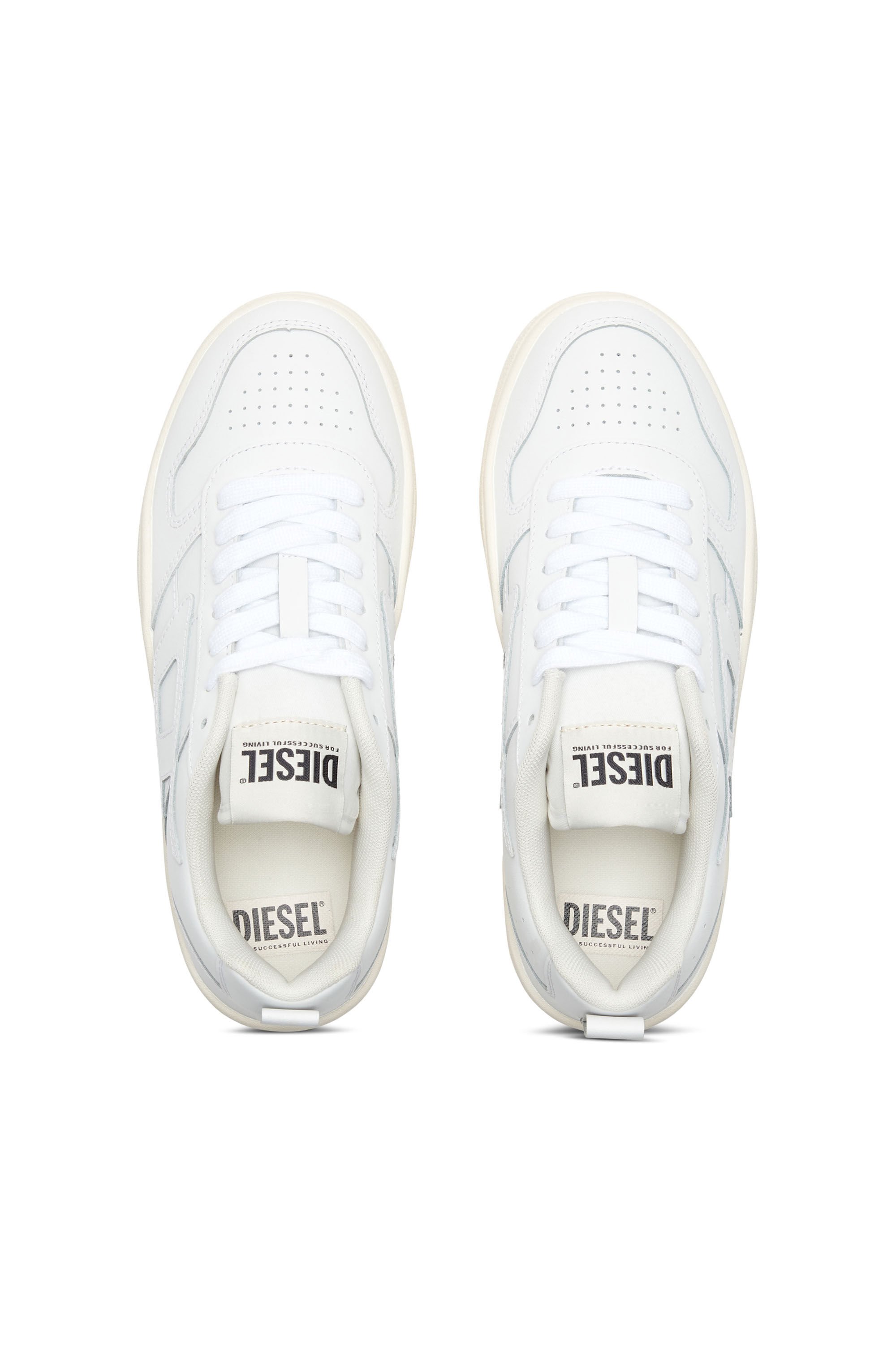 Diesel - S-UKIYO V2 LOW, Man S-Ukiyo Low-Low-top sneakers in leather and nylon in White - Image 4