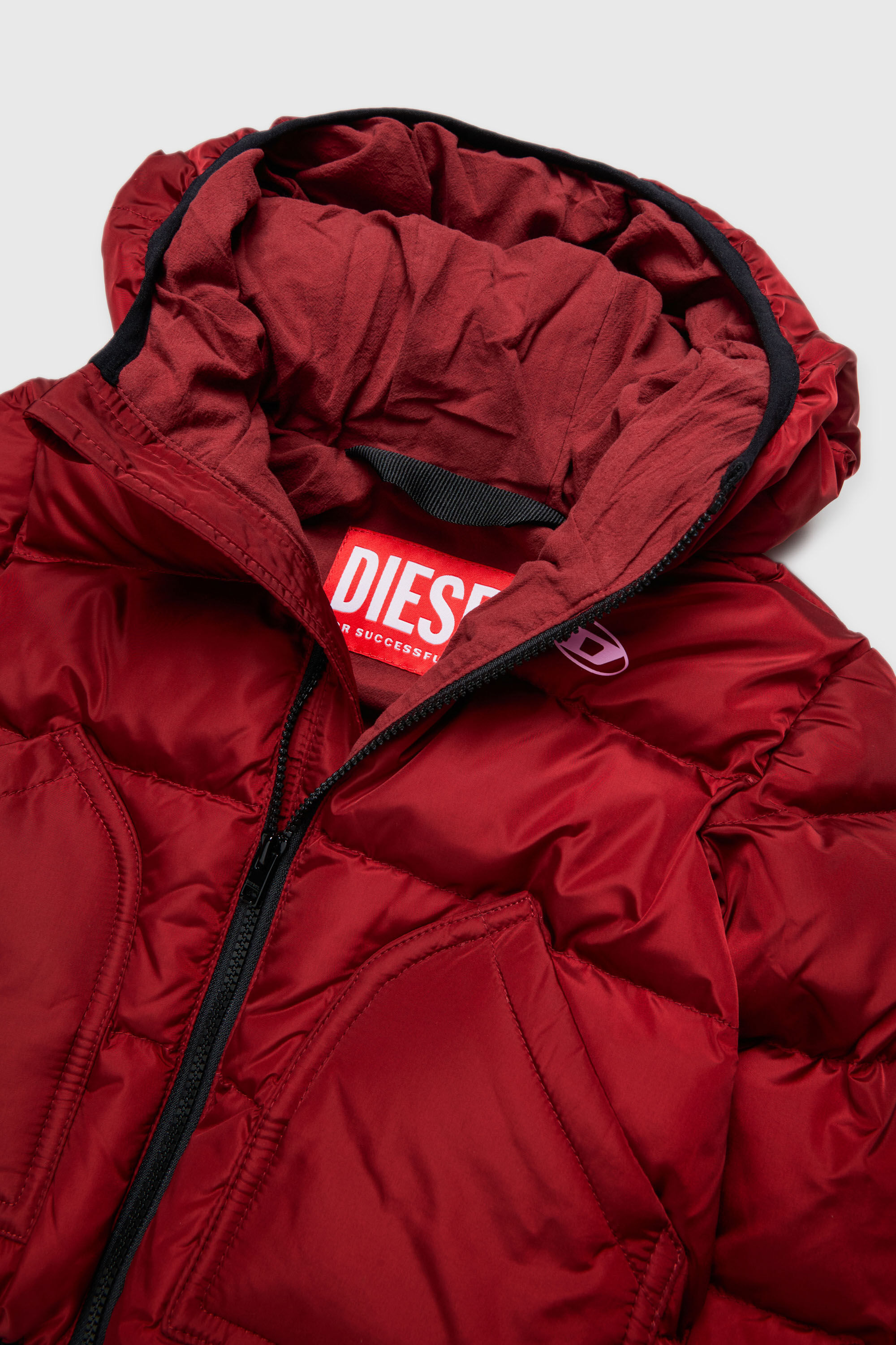 Diesel - JSIPB, Chaqueta acolchada con Logo Oval D Unisex in Rojo - 3