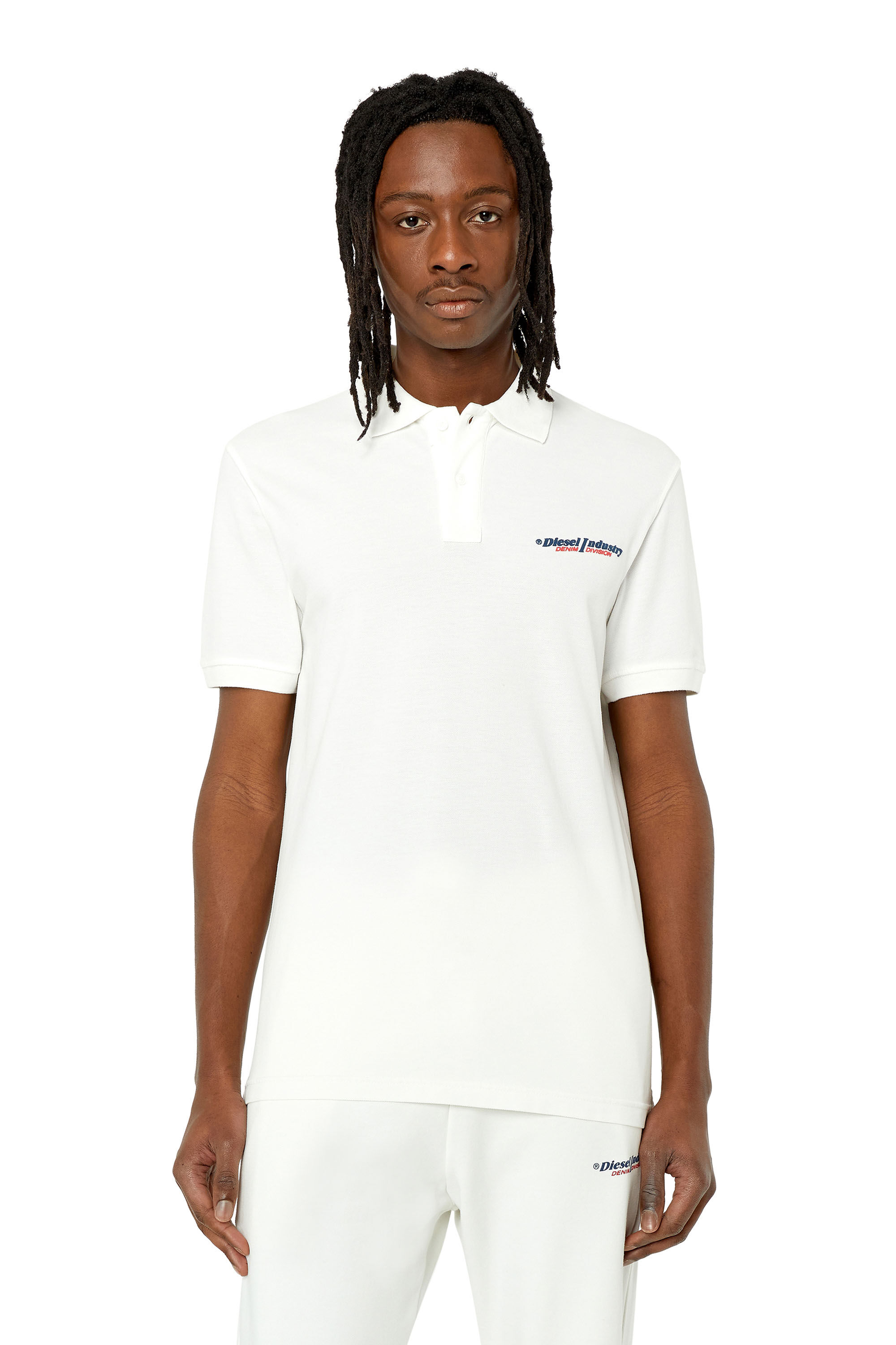 Diesel - T-SMITH-IND, Polo con estampado Diesel Industry Hombre in Blanco - 3