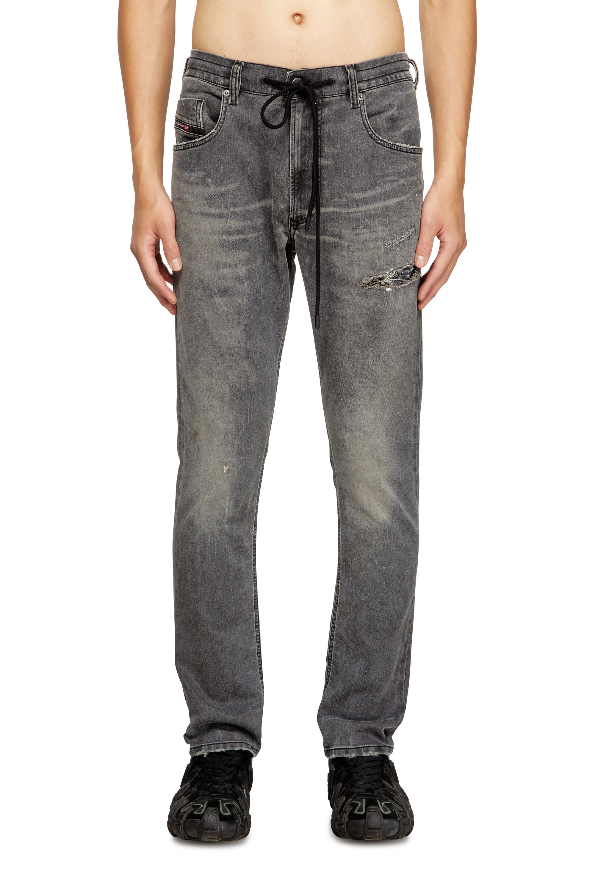 Diesel - Regular 2032 D-Krooley Joggjeans® 068SB Hombre, Negro/Gris oscuro - 3