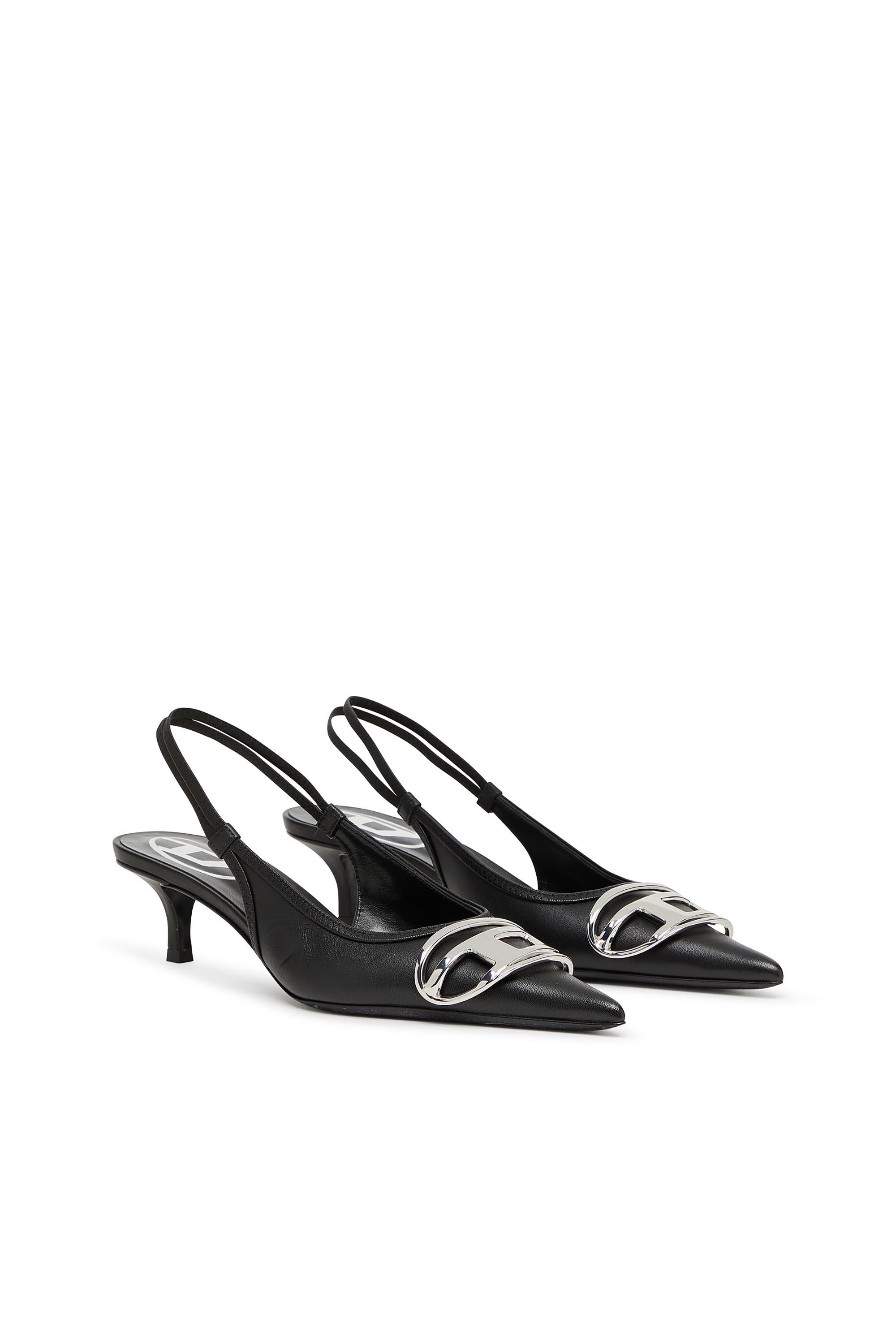 D-Venus-Zapatos de salón slingback en cuero napa Mujer | Negro