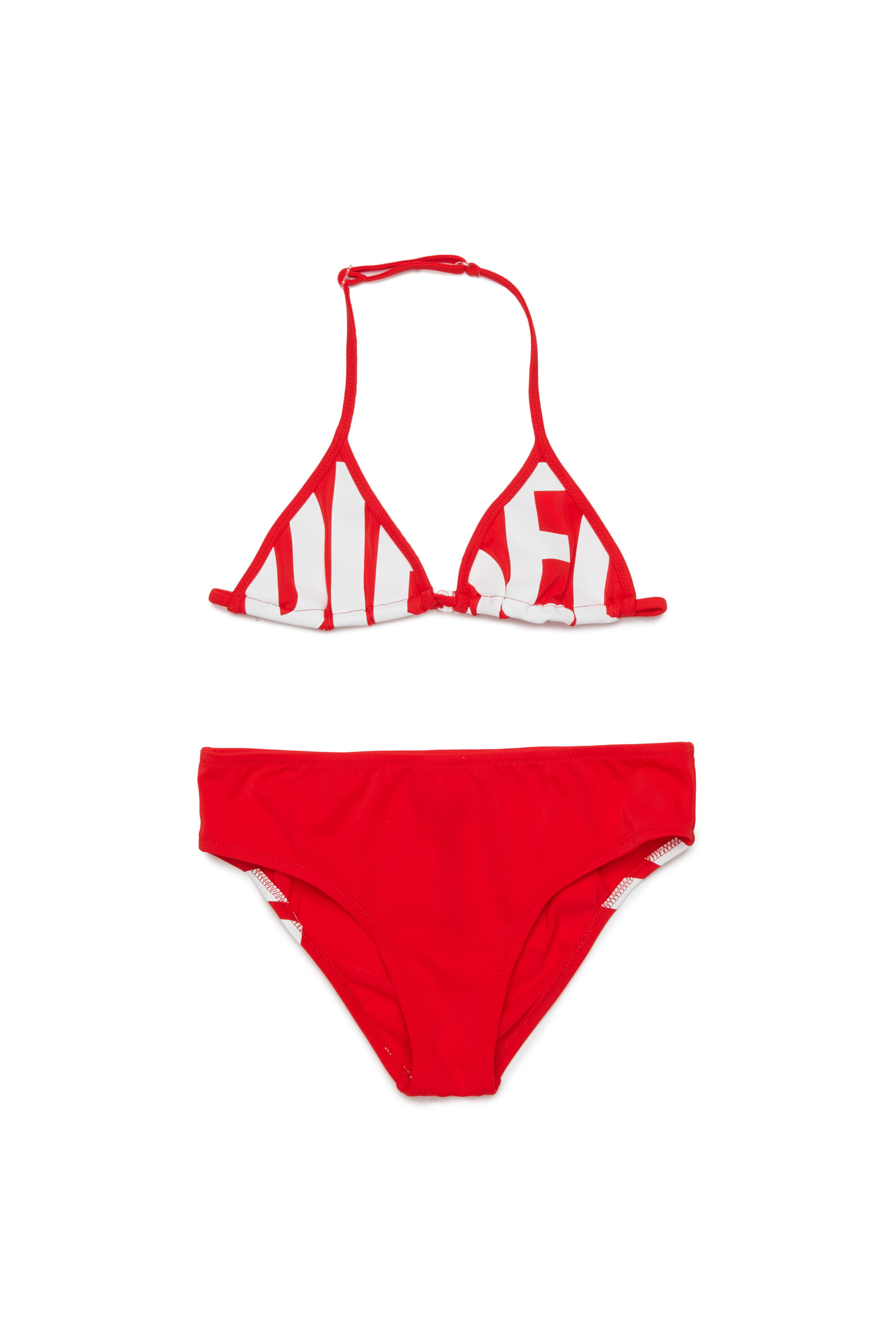 Diesel - MIDDY, Bikini en color liso con maxi logo Mujer in Rojo - 1