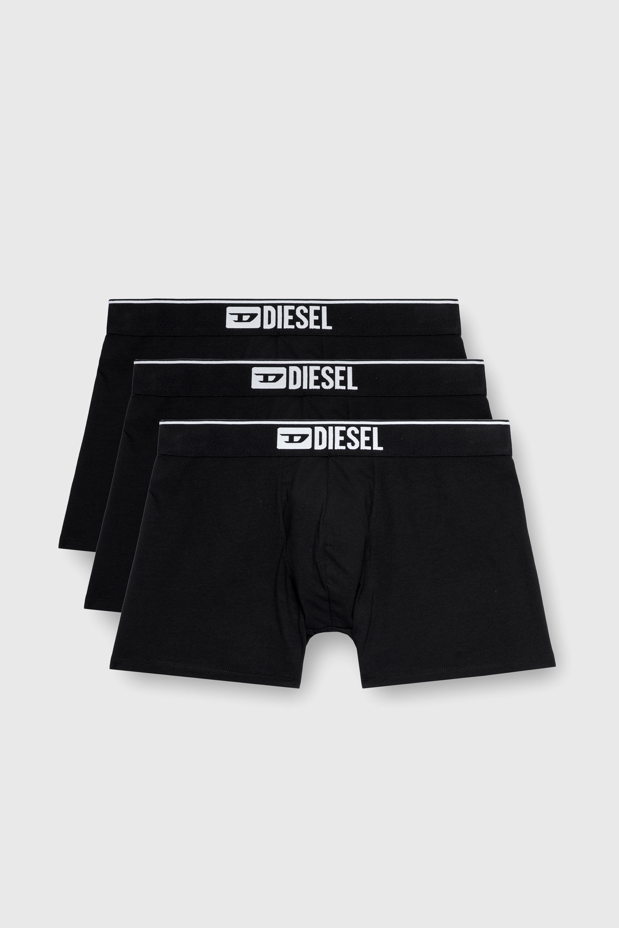 Diesel - UMBX-SEBASTIANTHREEPAC, Paquete de tres b&oacute;xers ajustados largos lisos Hombre in Negro - 2