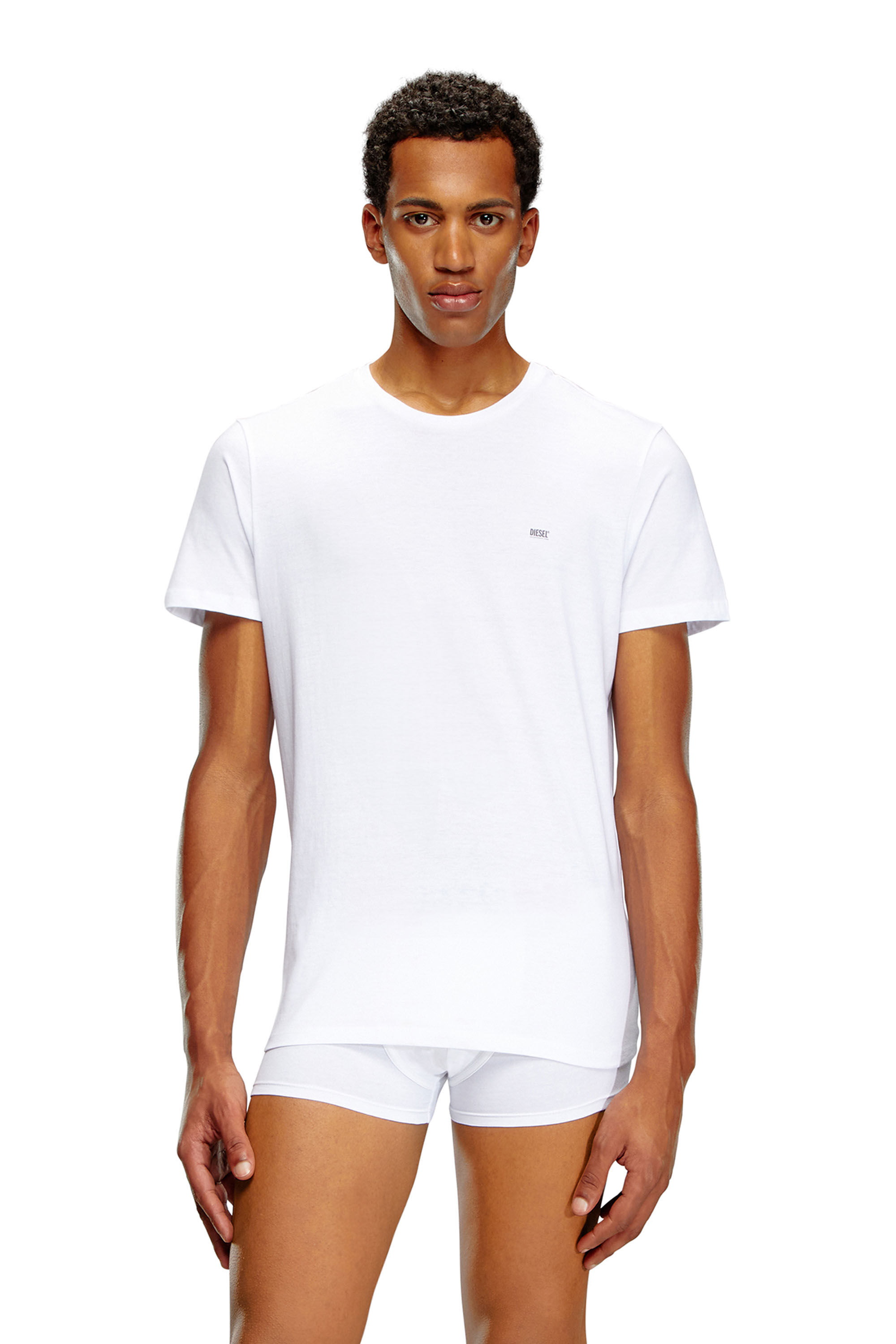 Lote de tres camisetas de cuello redondo Hombre Blanco Diesel