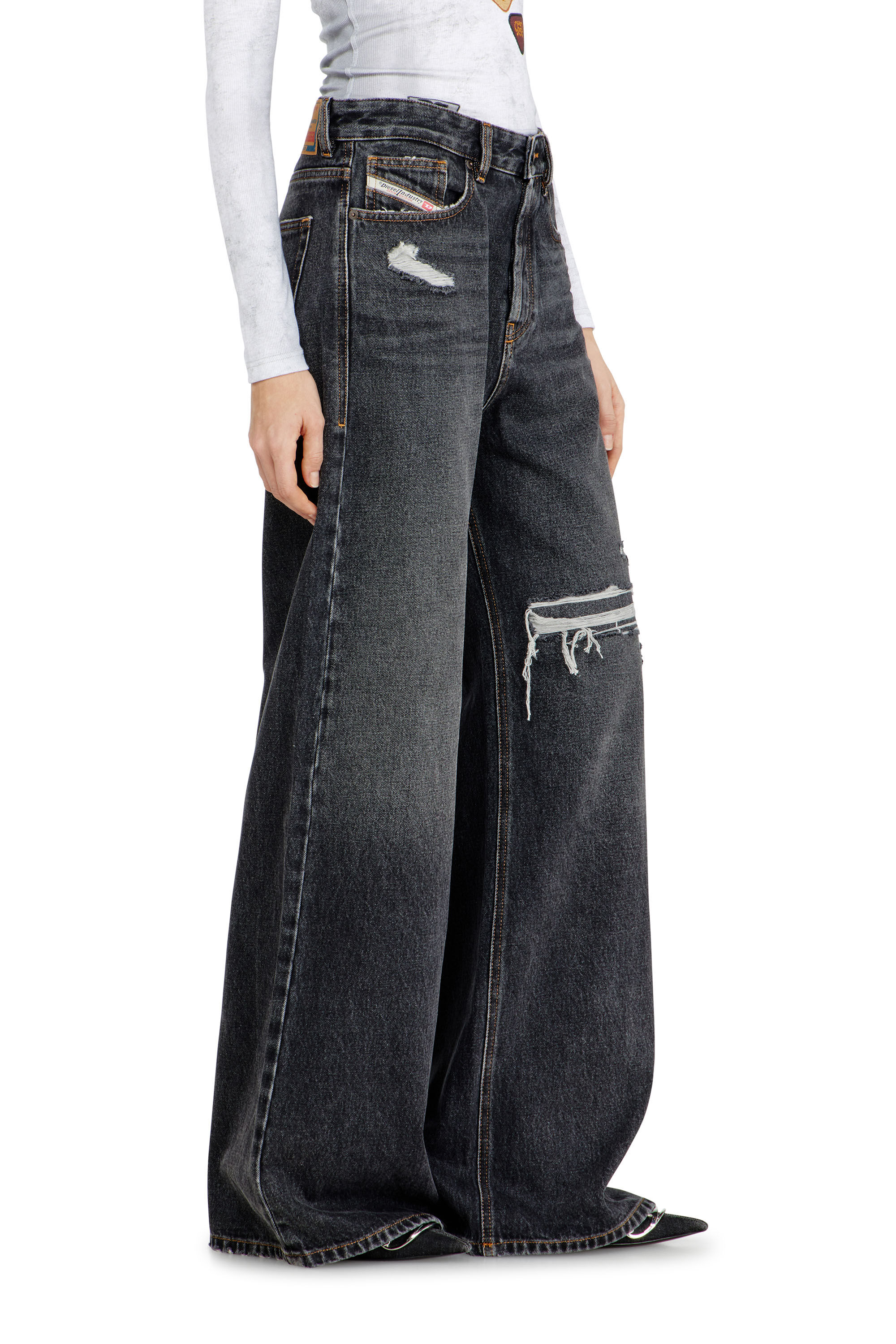 1996 D-Sire Mujer Jeans relaxed Negro/Gris oscuro | Diesel