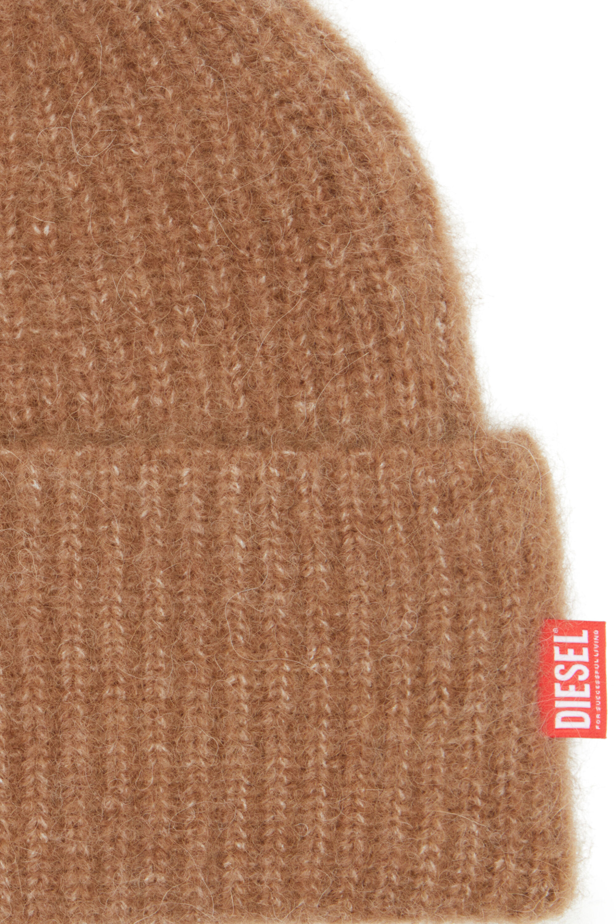 Diesel - K-LOLLO-HAT, Gorro de alpaca con costuras Unisex in Marrón - 3