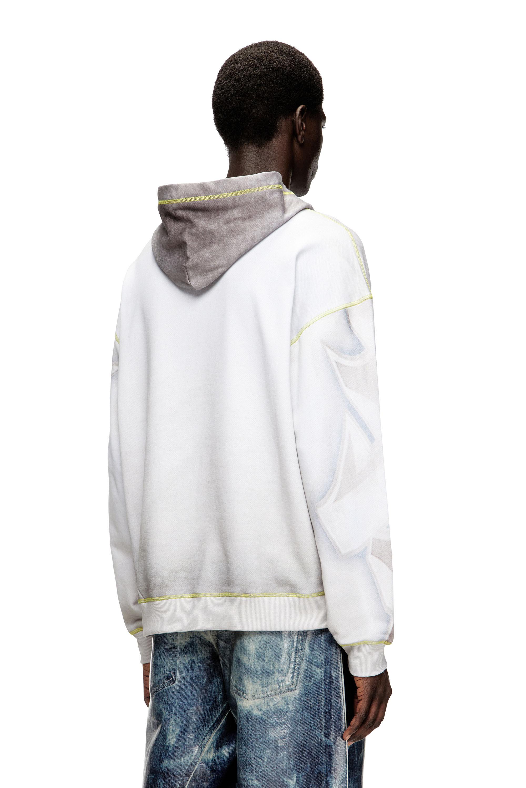 Diesel - S-BOXT-HOOD-SHOW, Sudadera con capucha y estampado de grafiti Hombre in Gris - 4