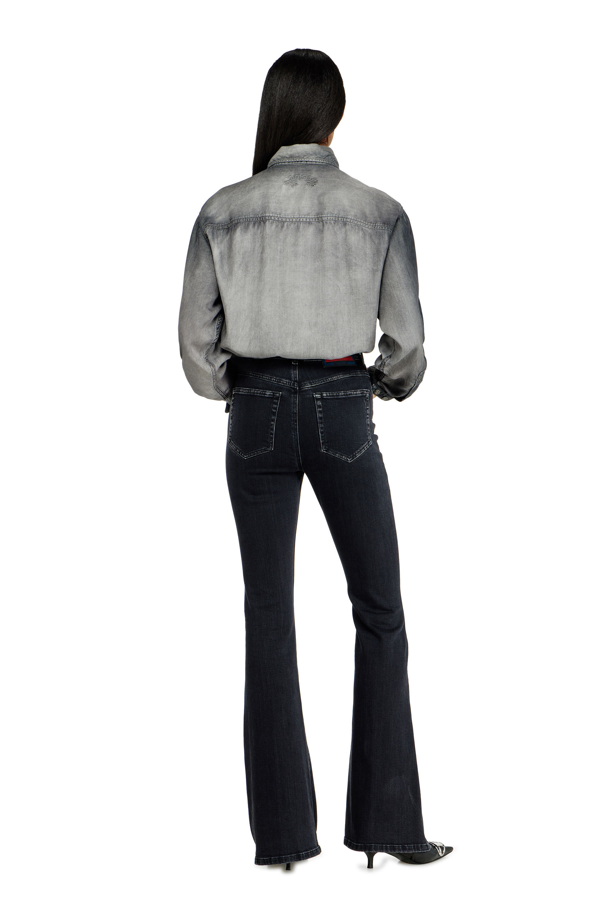 Diesel - Bootcut Jeans 1973 D-Partt 09P75 Mujer, Negro/Gris oscuro - 3