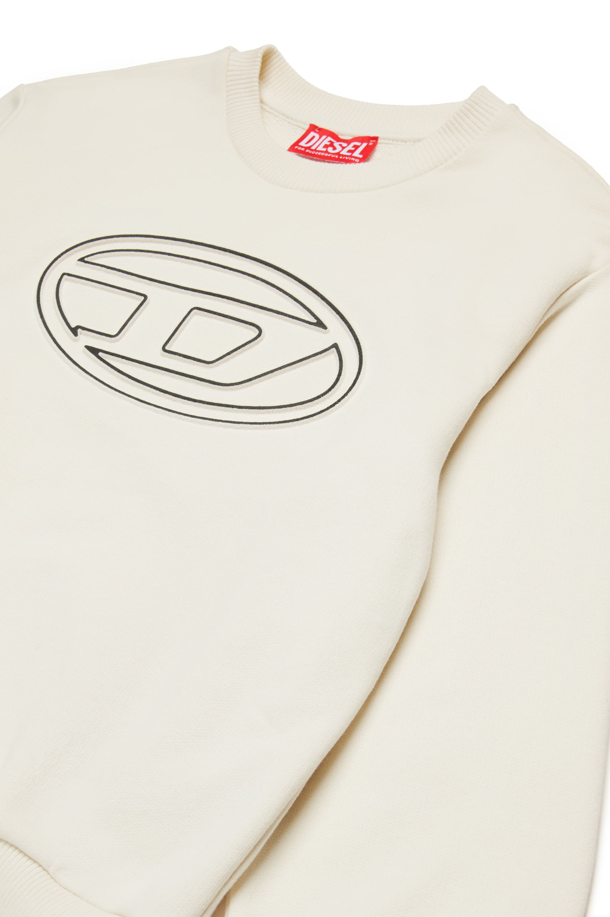 Sweatshirt with embossed Oval D logo White 4 16 YEARS Boys Diesel