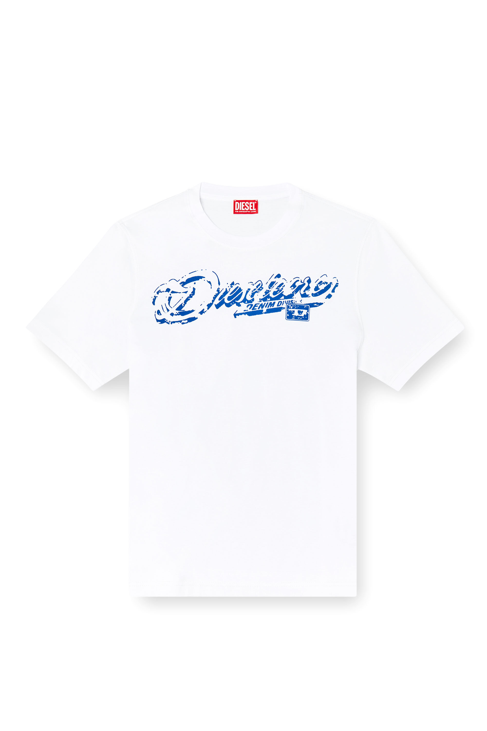 Diesel - T-ADJUST-R7, Camiseta con logotipo desgastado en relieve Hombre in Blanco - 2