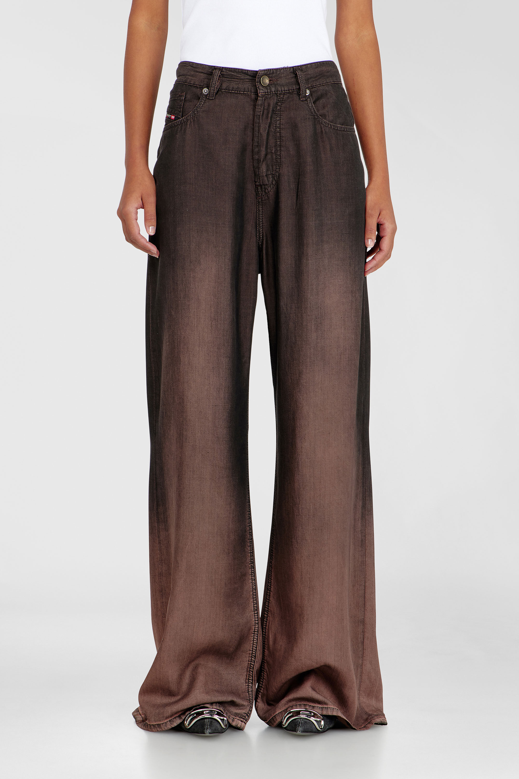 Diesel - Relaxed Jeans 1996 D-Sire 068YF Mujer, Marr&oacute;n - 4